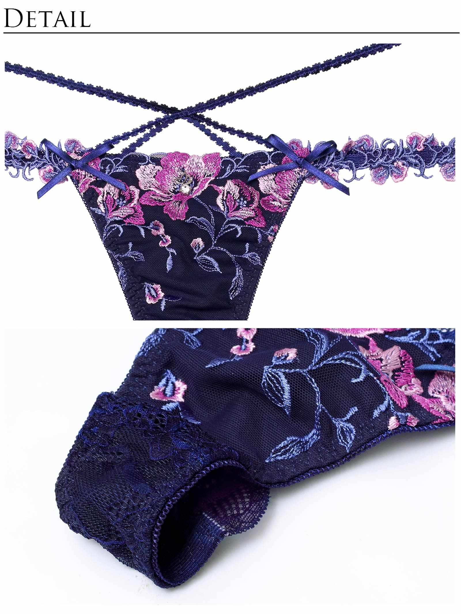 【明日花キララプロデュース/WhipBunny】Radiant Iris Bloom Bra&T-back/ ラディアントアイリスブルームブラ&Tバック