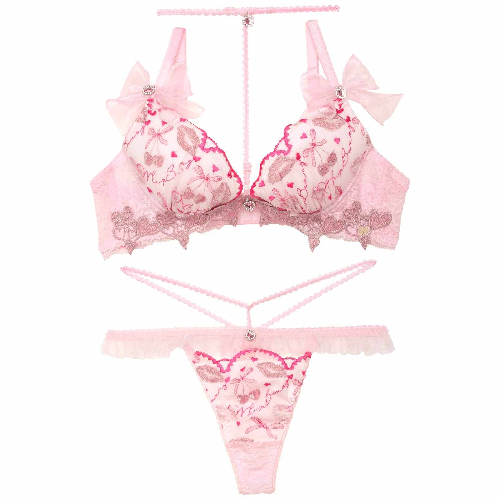 【明日花キララプロデュース/WhipBunny】Dazzling Rouge Cherry Bra&T-back / ダズリンルージュチェリーブラ&Tバック