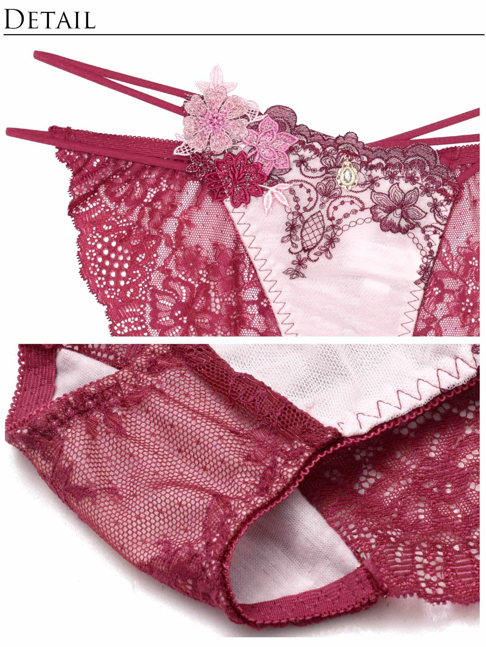 9/5新作!【明日花キララプロデュース/WhipBunny】Dressy Flower Lady Bra&Shorts / ドレッシーフラワーレディブラ&ショーツ