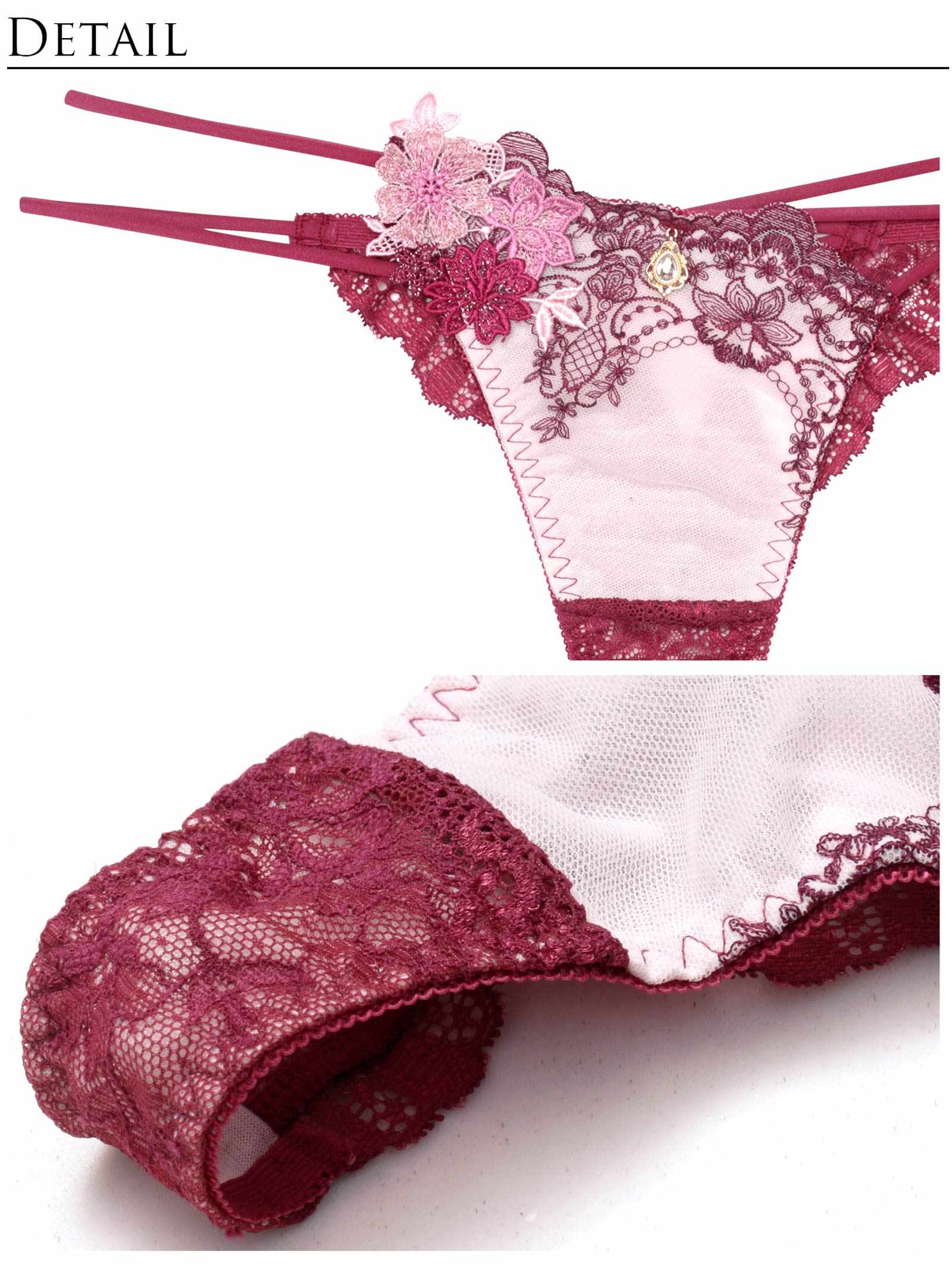 9/5新作!【明日花キララプロデュース/WhipBunny】Dressy Flower Lady Bra&T-back / ドレッシーフラワーレディブラ&Tバック