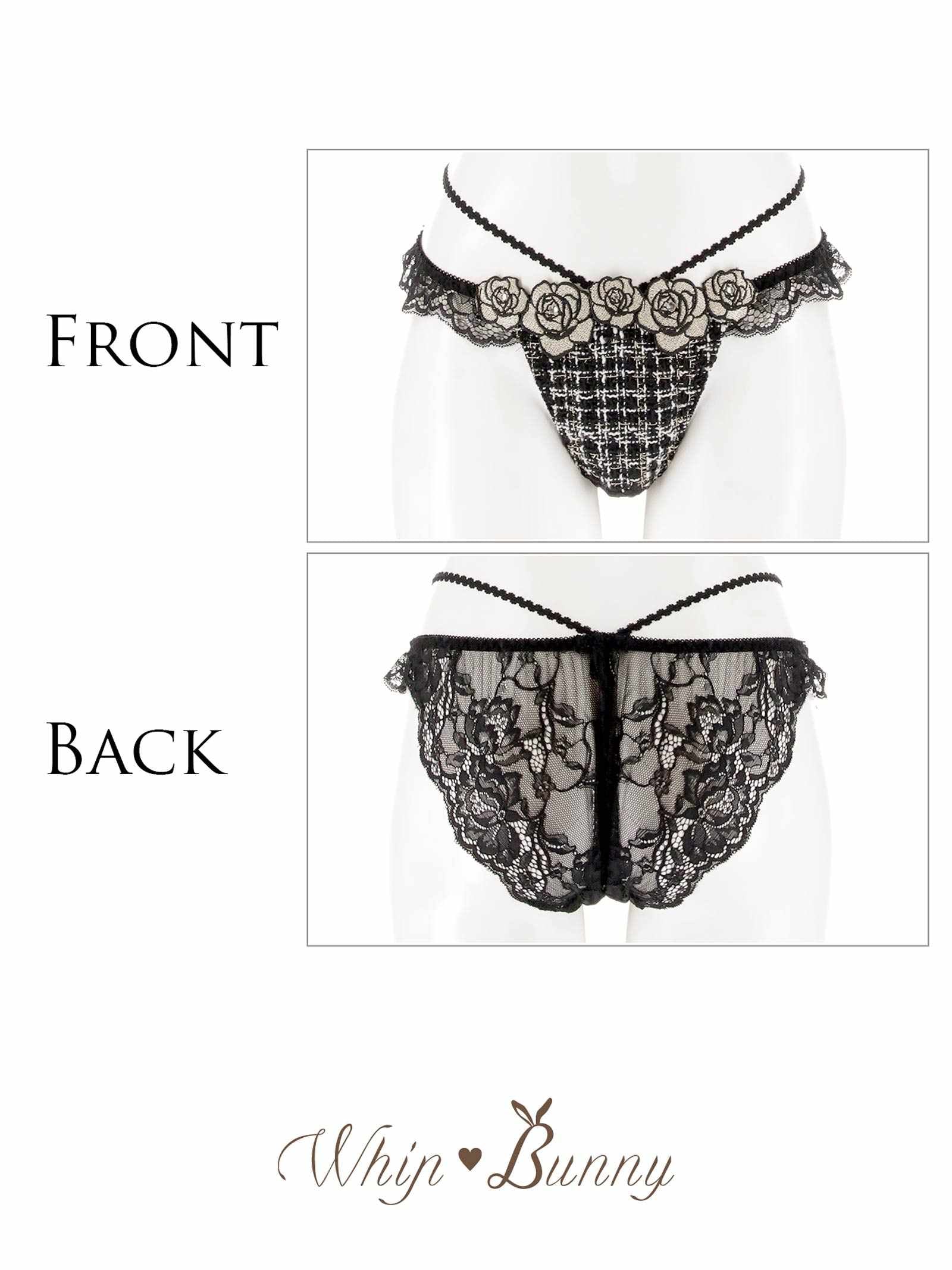 9/26新作!【明日花キララプロデュース/WhipBunny】Tweed Jewelry Rose Shorts / ツイードジュエリーローズショーツ