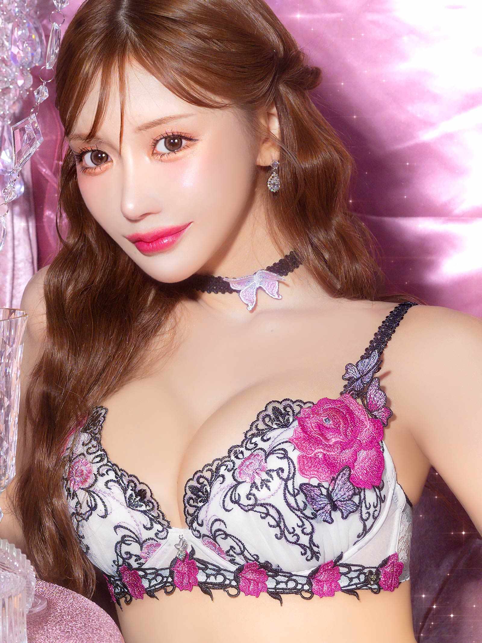 10/3新作!【明日花キララプロデュース/WhipBunny】Gothic Butterfly Bloom Bra&T-back / ゴシックバタフライブルームブラ&Tバック