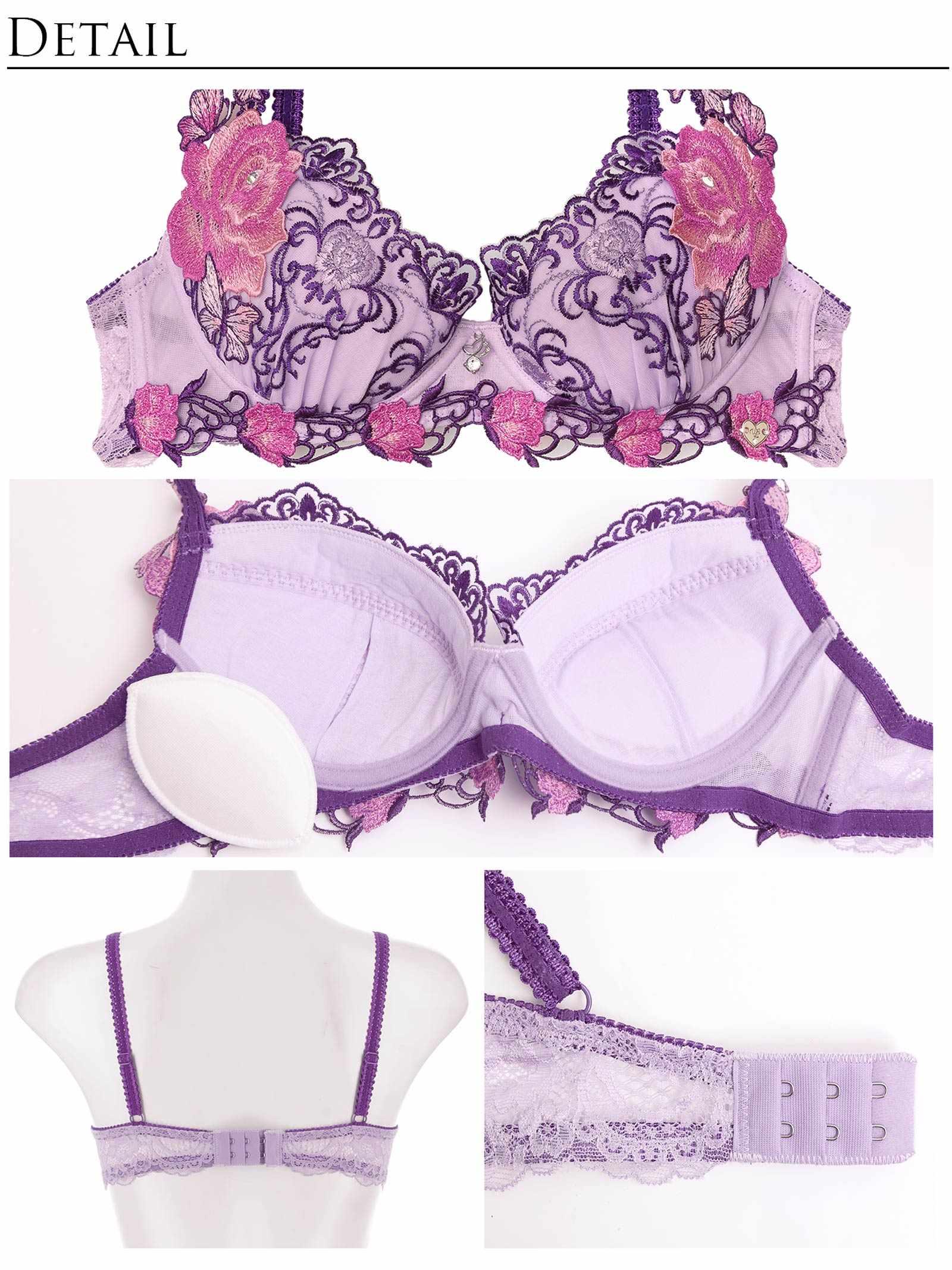 10/3新作!【明日花キララプロデュース/WhipBunny】Gothic Butterfly Bloom Bra&T-back / ゴシックバタフライブルームブラ&Tバック