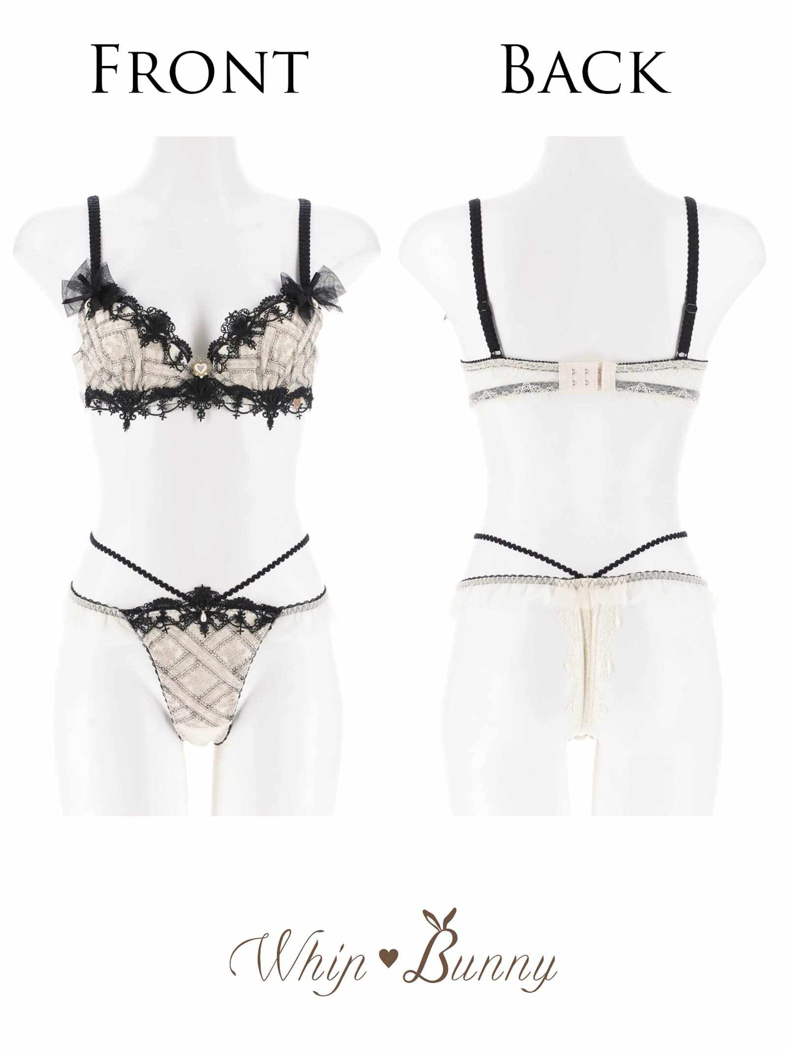 11/14新作!【明日花キララプロデュース/WhipBunny】Classical Shine Embroidery Bra&T-back / クラシカルシャインエンブロイダリーブラ&Tバック