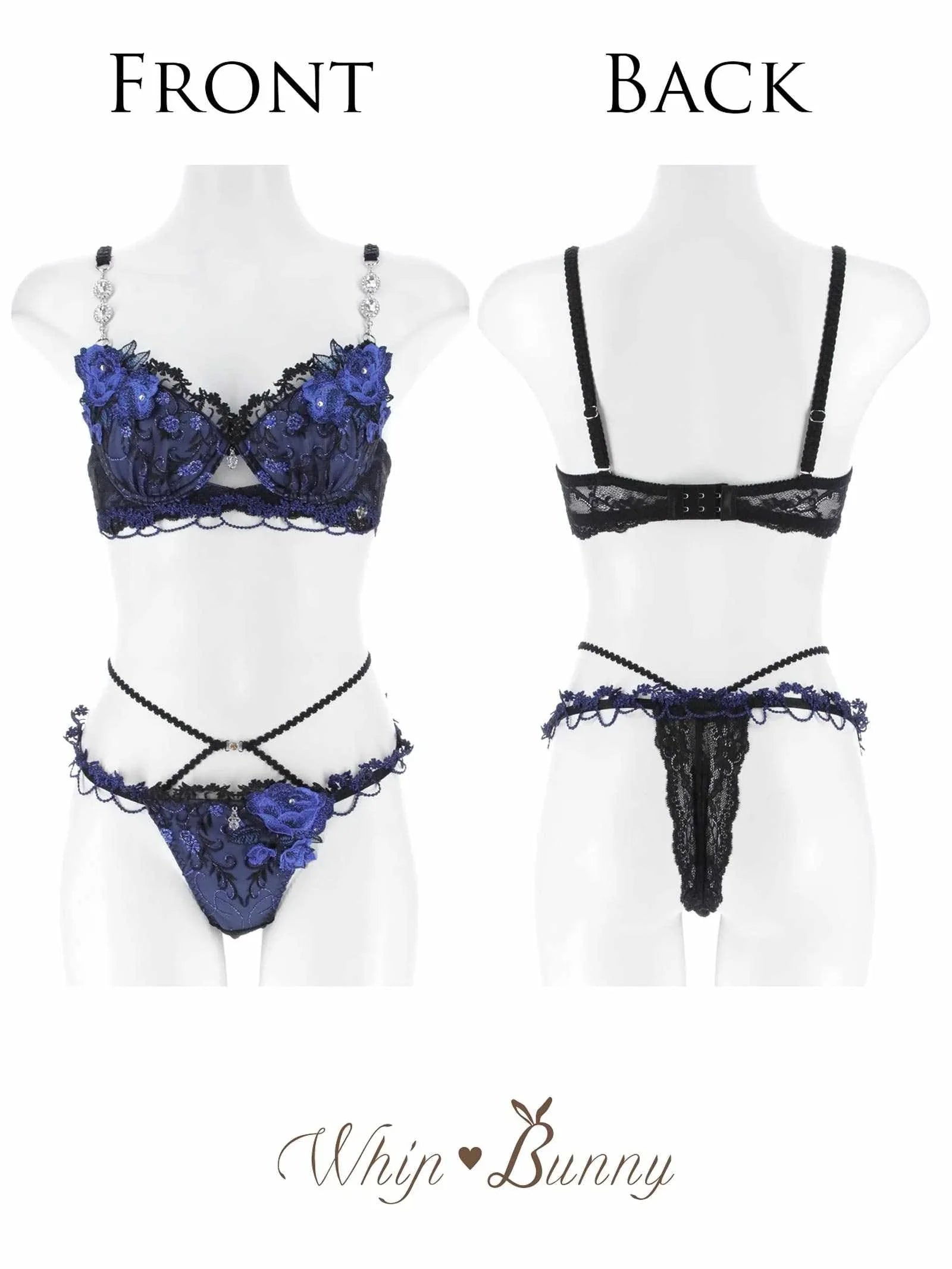 12/19新作!【明日花キララプロデュース/WhipBunny】Princess Ivy Rose Bra&T-back / プリンセスアイビーローズブラ&Tバック
