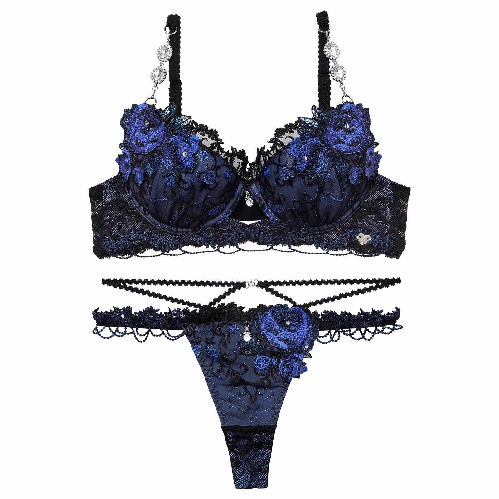 12/19新作!【明日花キララプロデュース/WhipBunny】Princess Ivy Rose Bra&T-back / プリンセスアイビーローズブラ&Tバック