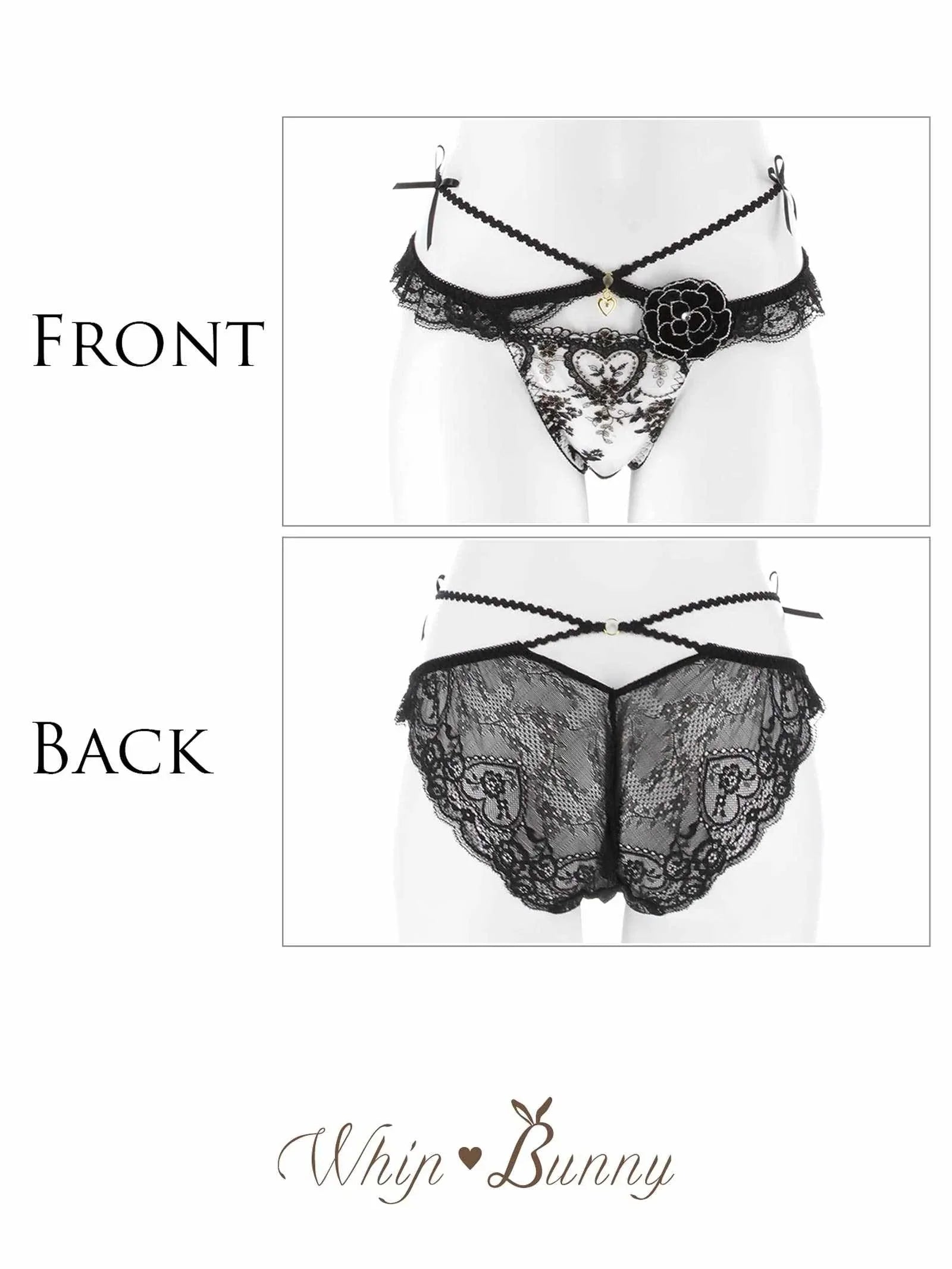 12/26新作!【明日花キララプロデュース/WhipBunny】Damasuku Heart Bloom Shorts / ダマスクハートブルームショーツ