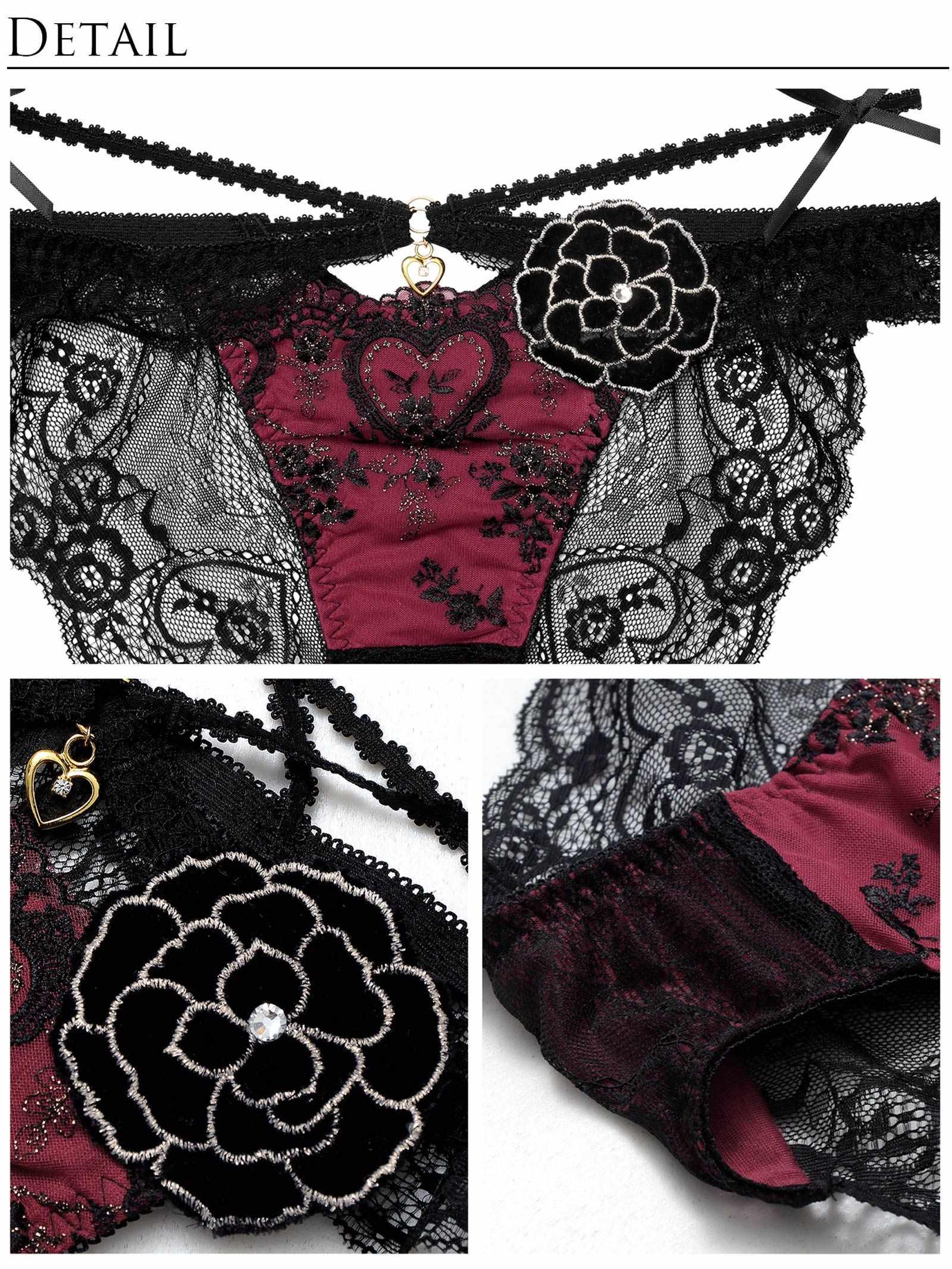 12/26新作!【明日花キララプロデュース/WhipBunny】Damasuku Heart Bloom Shorts / ダマスクハートブルームショーツ