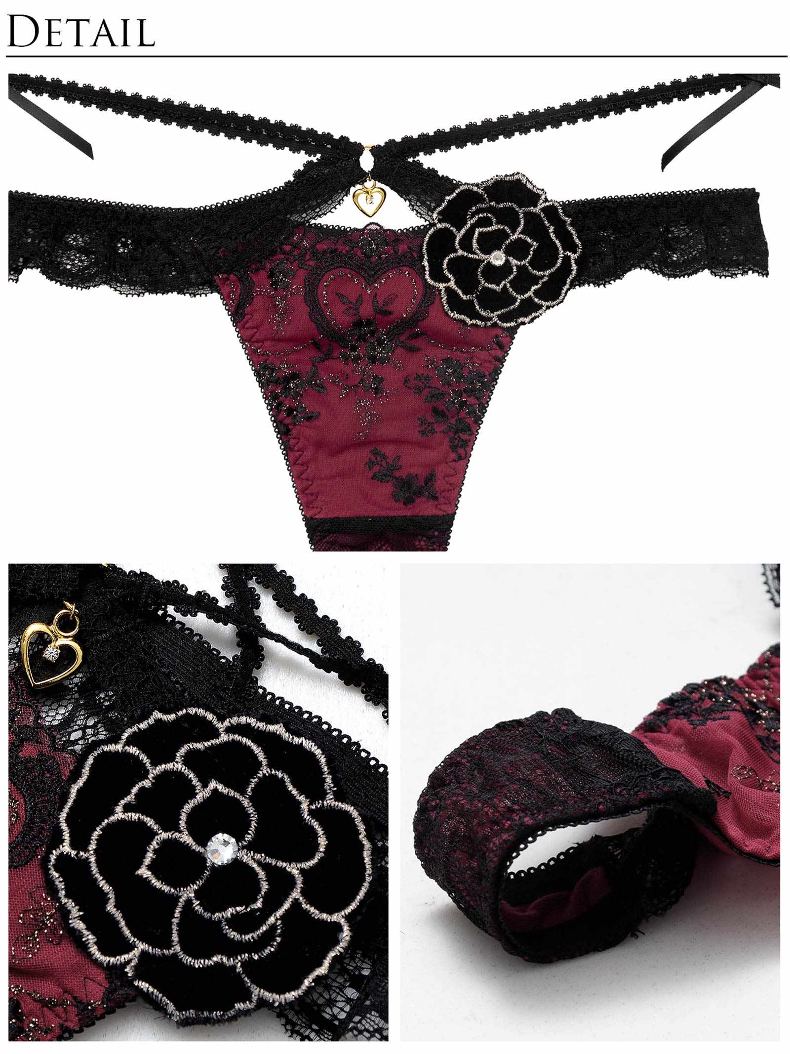 12/26新作!【明日花キララプロデュース/WhipBunny】Damasuku Heart Bloom Shorts / ダマスクハートブルームショーツ