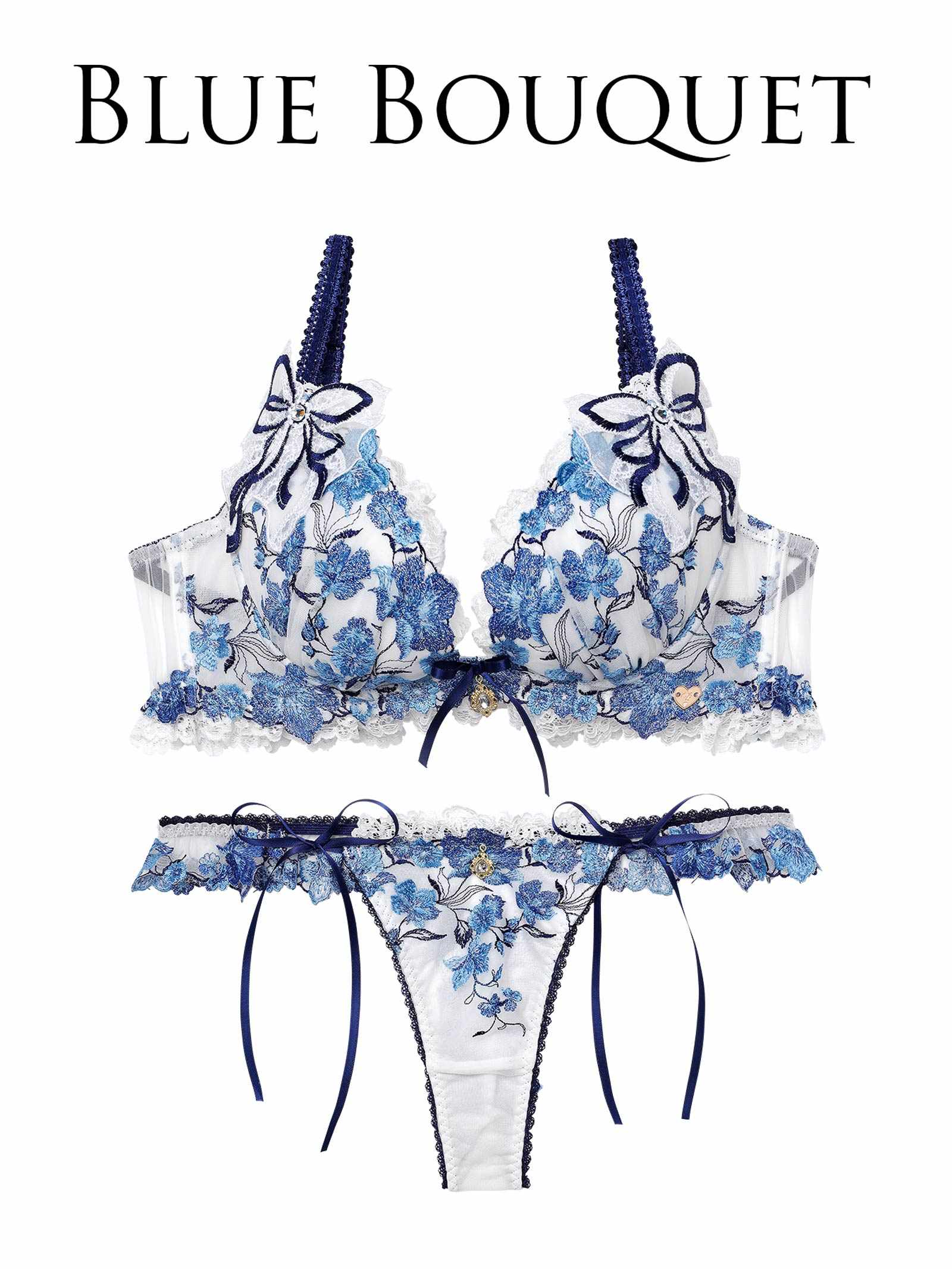 1/19新作!【明日花キララプロデュース/WhipBunny】Romantic Ribbon Bouquet Bra&T-back/ ロマンティックリボンブーケブラ&Tバック