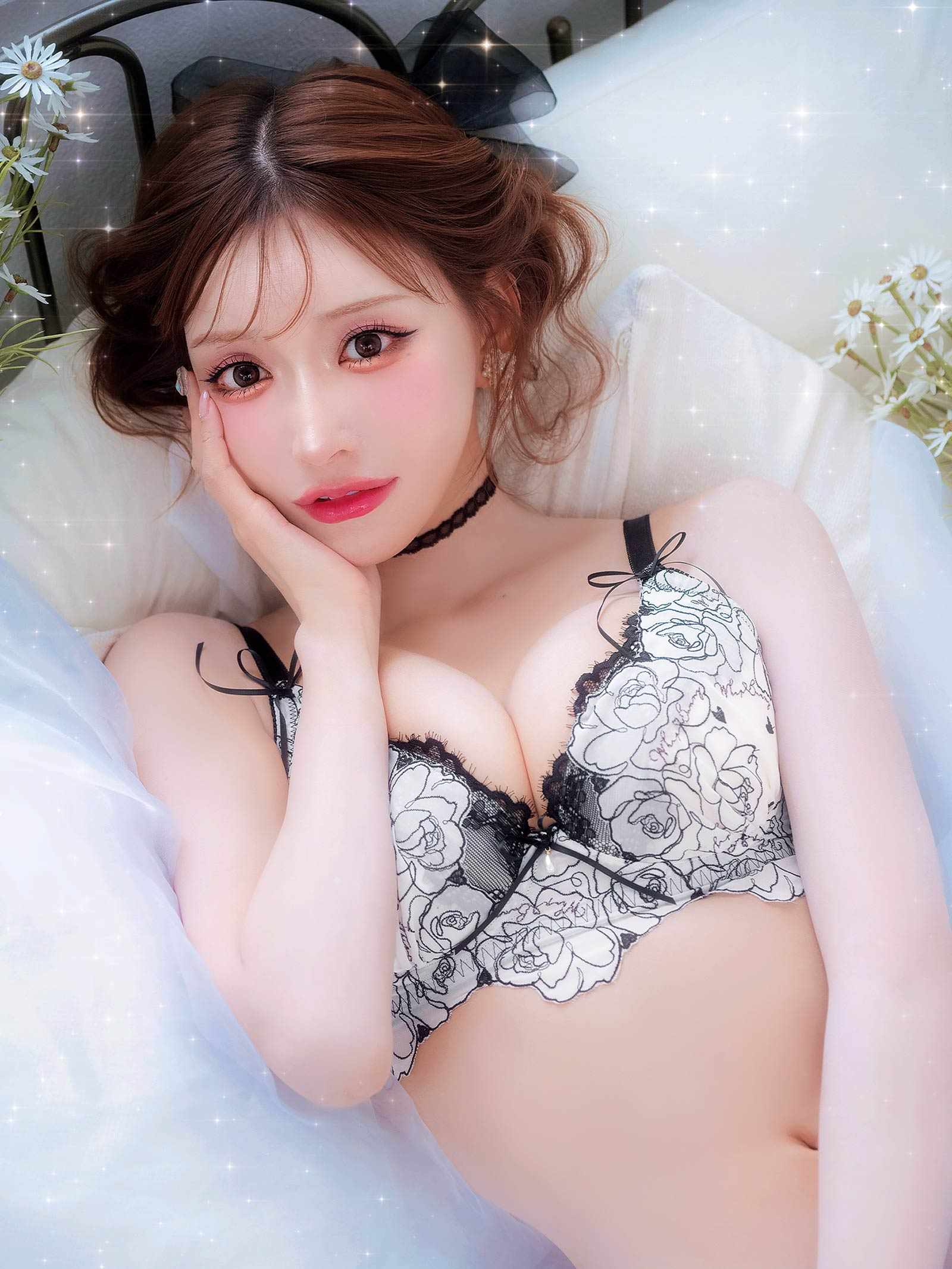 3/27新作!【明日花キララプロデュース/WhipBunny】Lady Rose Embroidery Bra&Shorts / レディローズエンブロイダリーブラ&ショーツ