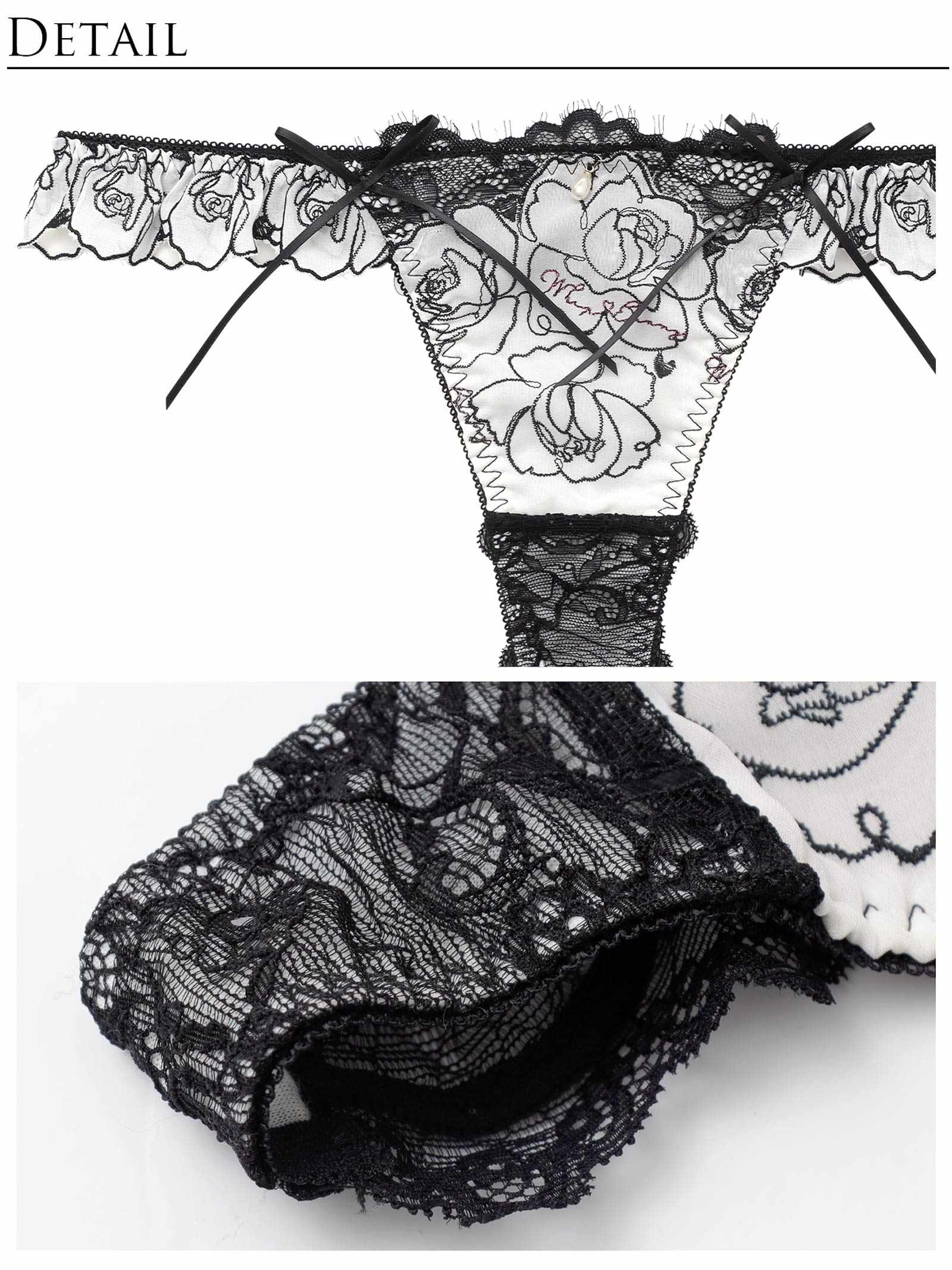 3/27新作!【明日花キララプロデュース/WhipBunny】Lady Rose Embroidery Bra&T-back / レディローズエンブロイダリーブラ&Tバック