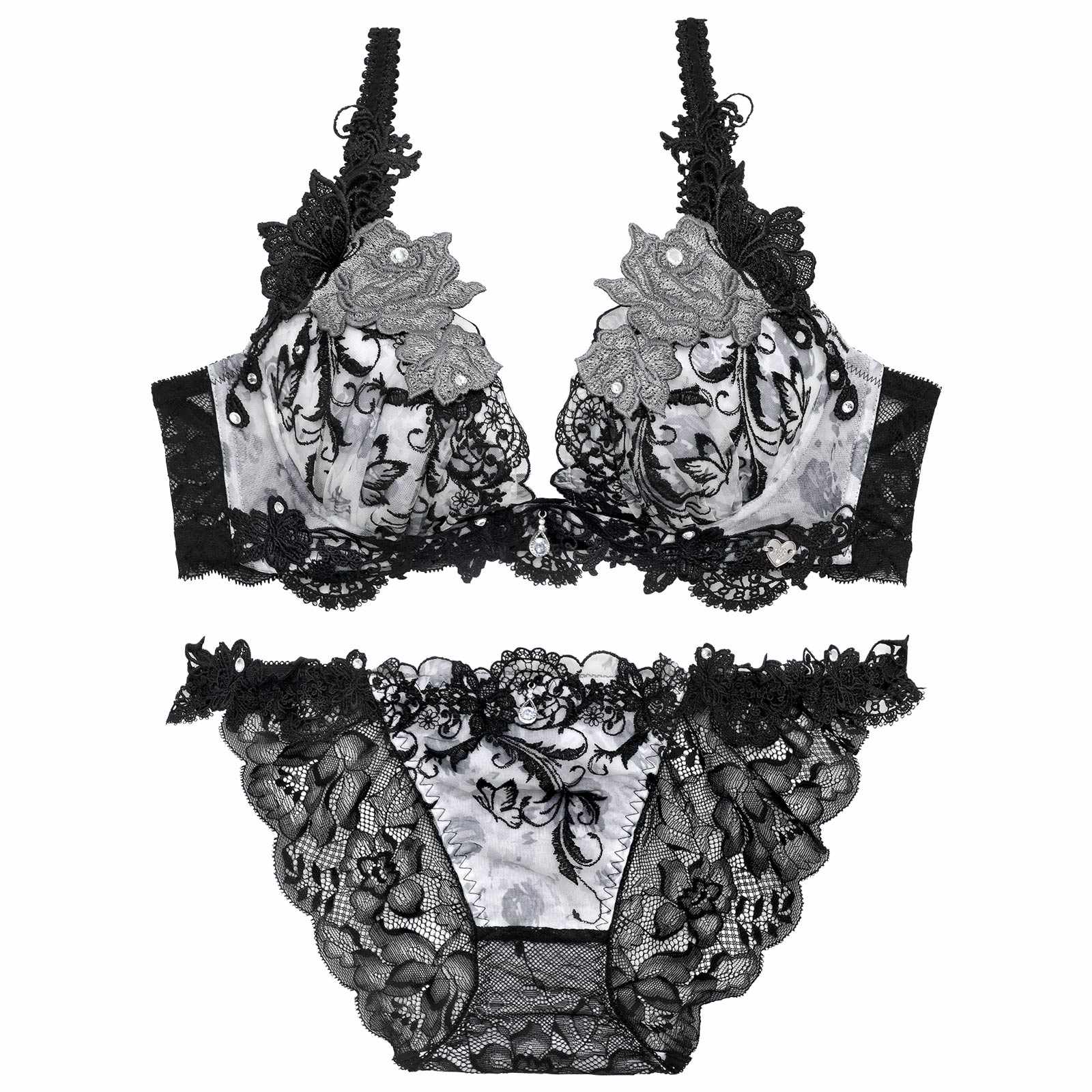 5/15新作!【明日花キララプロデュース/WhipBunny】Butterfly Rose Garden Bra&Shorts / バタフライローズガーデンブラ&ショーツ