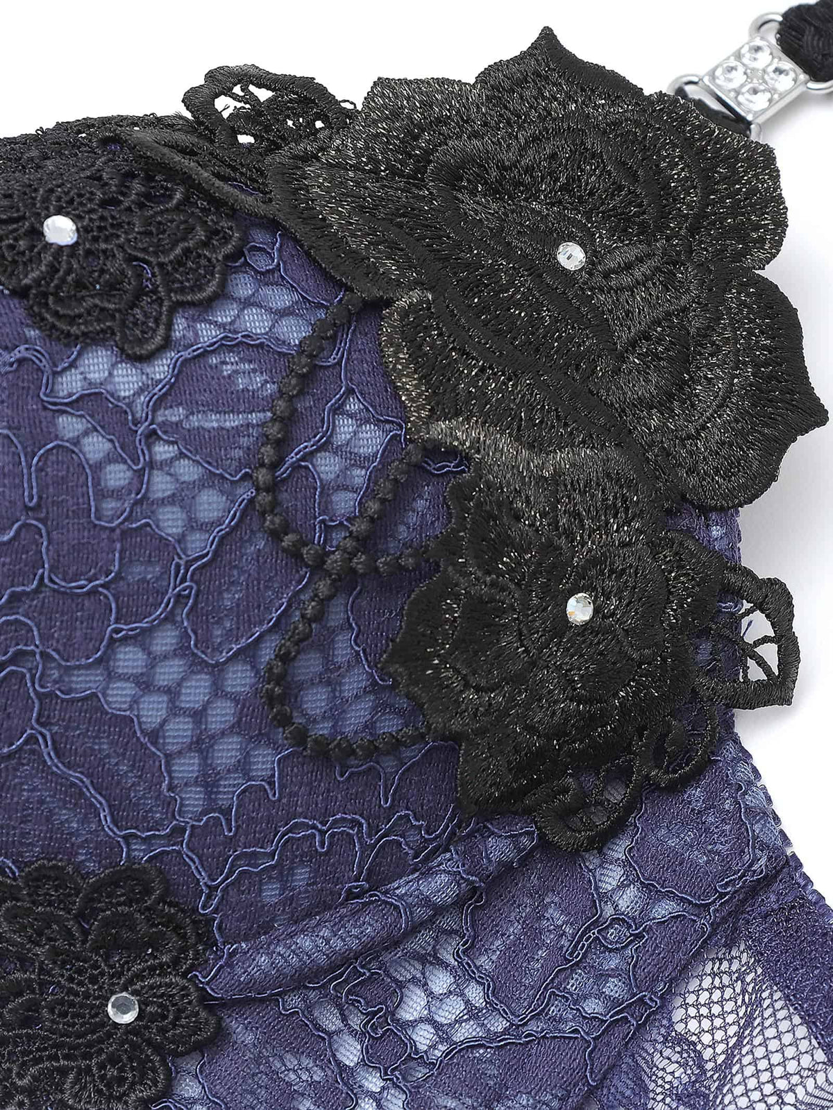 10/30新作!【明日花キララプロデュース/WhipBunny】Midnight Jewel Bra&Shorts / ミッドナイトジュエルブラ&ショーツ