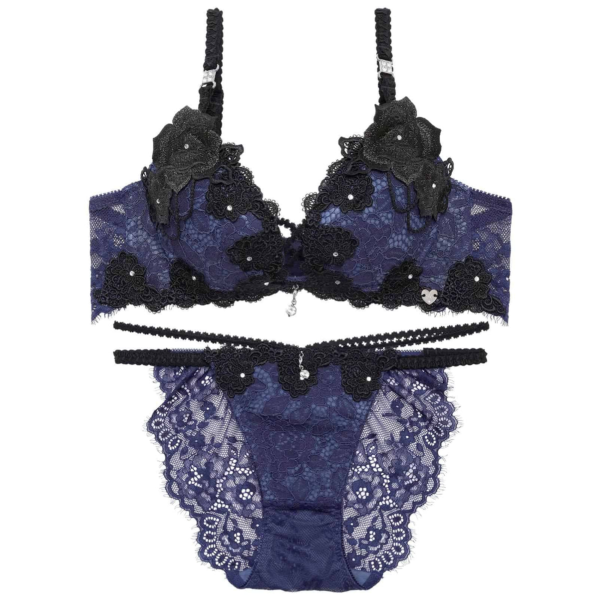 10/30新作!【明日花キララプロデュース/WhipBunny】Midnight Jewel Bra&Shorts / ミッドナイトジュエルブラ&ショーツ