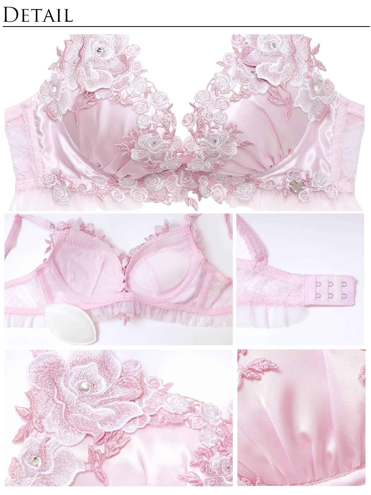10/9新作!【明日花キララプロデュース/WhipBunny】Glossy Satin Rose Bra&T-back / グロッシーサテンローズブラ&Tバック