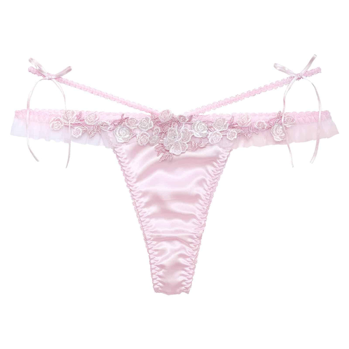 10/9新作!【明日花キララプロデュース/WhipBunny】Glossy Satin Rose Shorts / グロッシーサテンローズショーツ