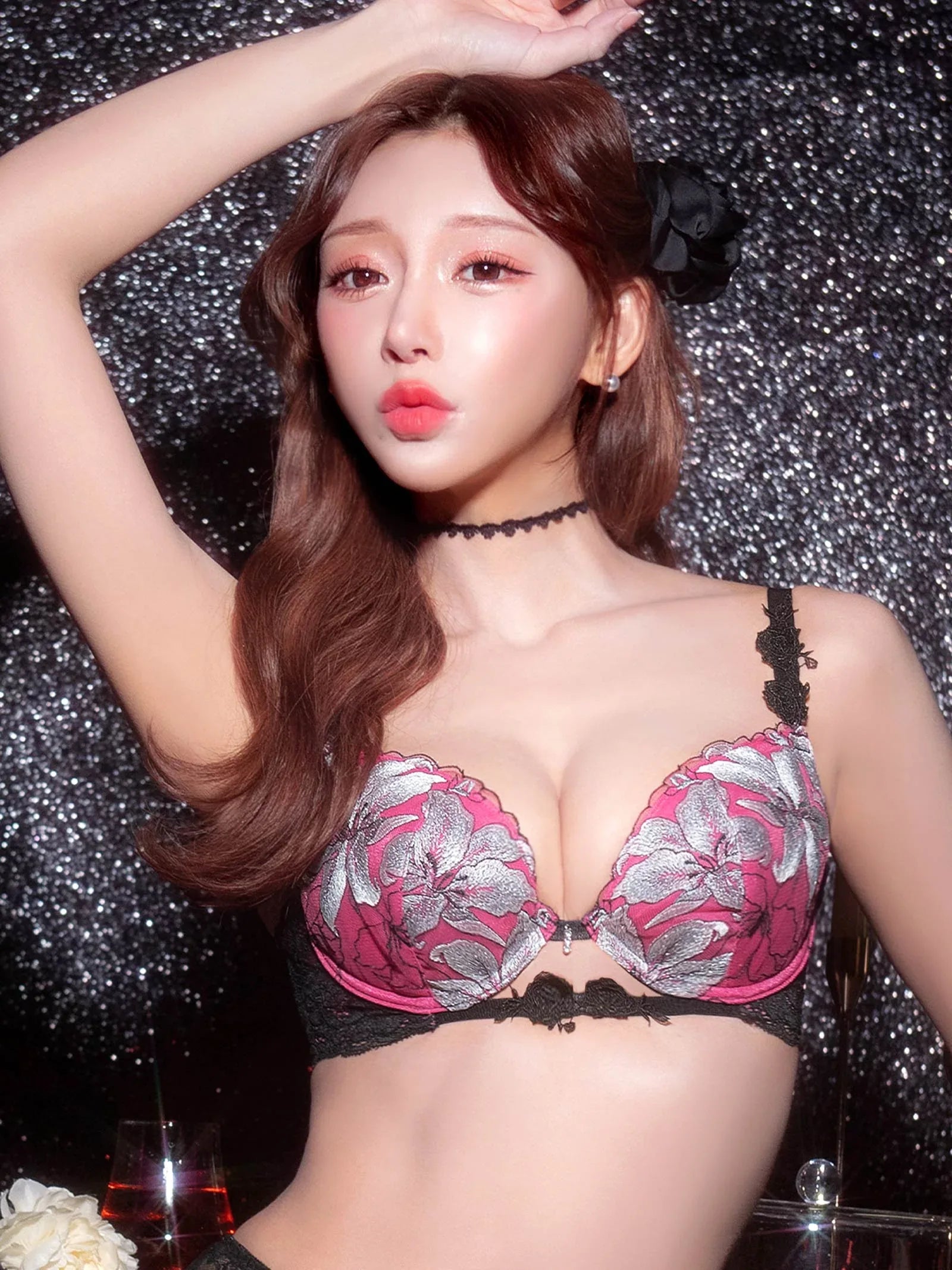 【明日花キララプロデュース/WhipBunny】ヴィーナスホワイトリリーブラ&ショーツ / ピンク - 【公式】247Lingerie