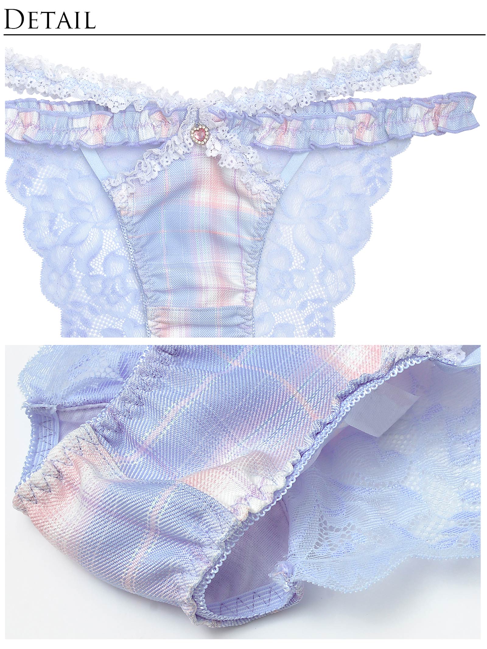 【明日花キララプロデュース/WhipBunny】Dolly Tartan Check Bra&Shorts / Blue ドーリータータンチェックブラ&ショーツ / ブルー
