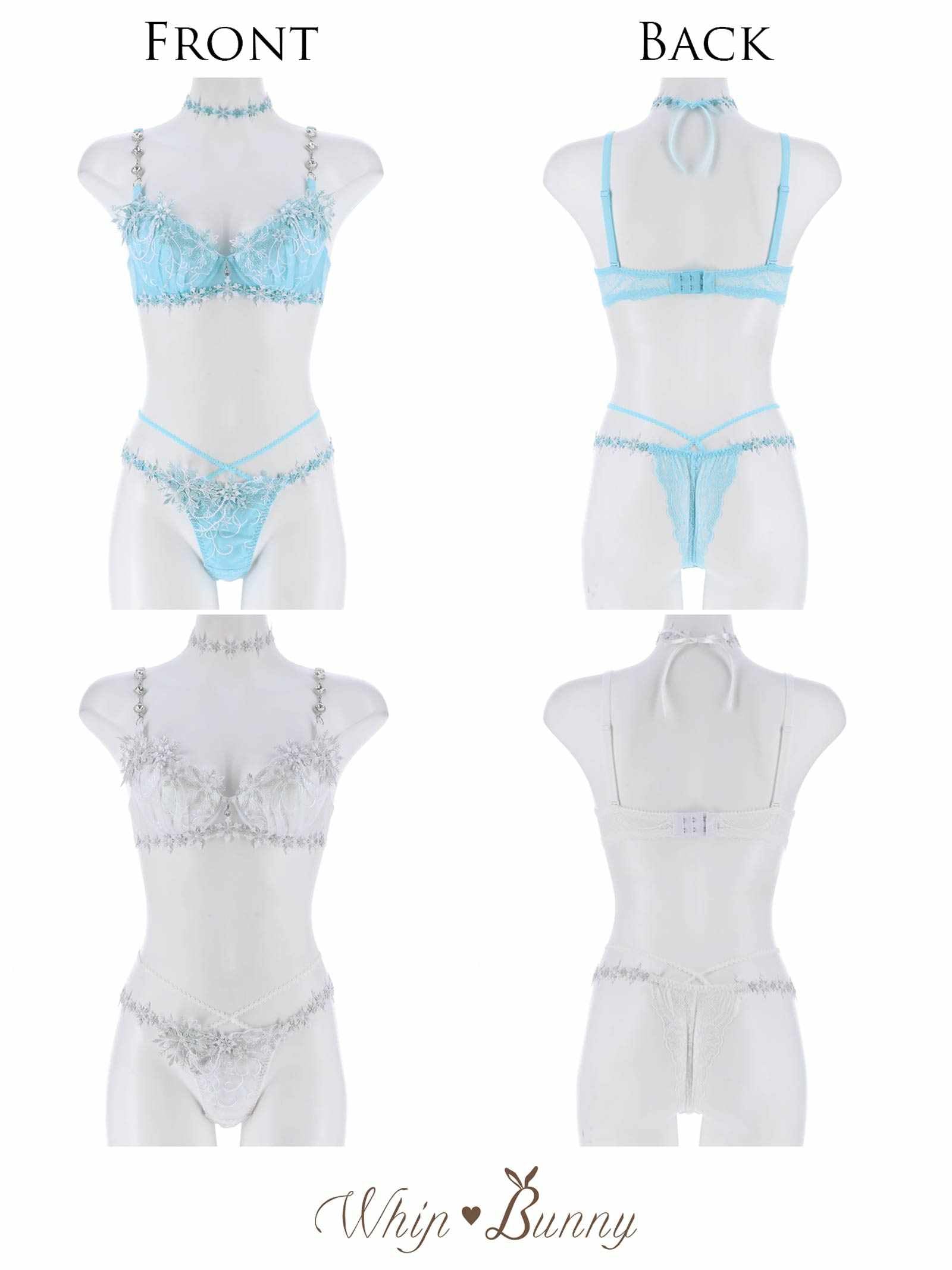12/9新作!【明日花キララプロデュース/WhipBunny】Aurora Snow Queen Bra&T-back オーロラスノークイーンブラ&Tバック