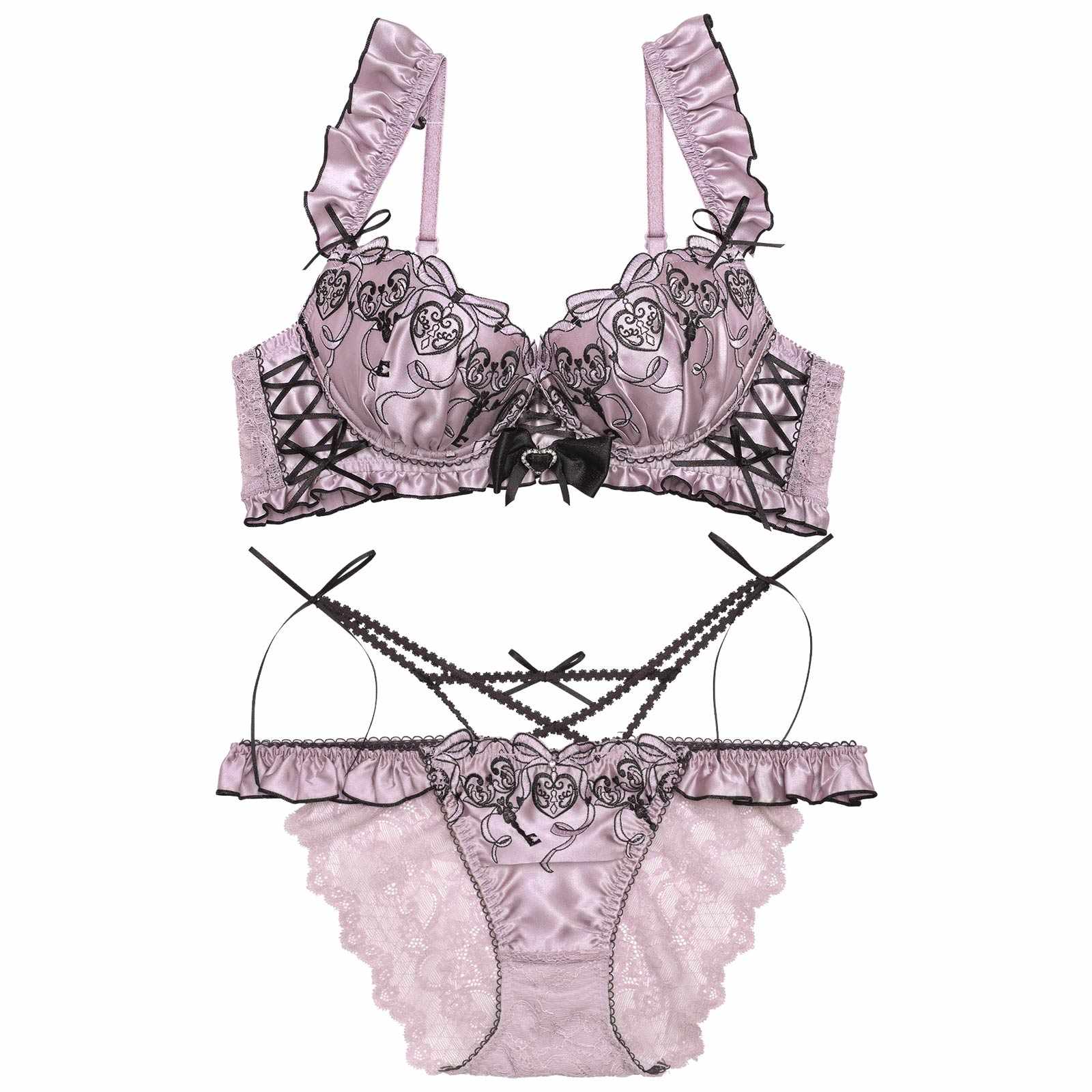 【明日花キララプロデュース/WhipBunny】ゴシックリボンハートロックブラ&ショーツ