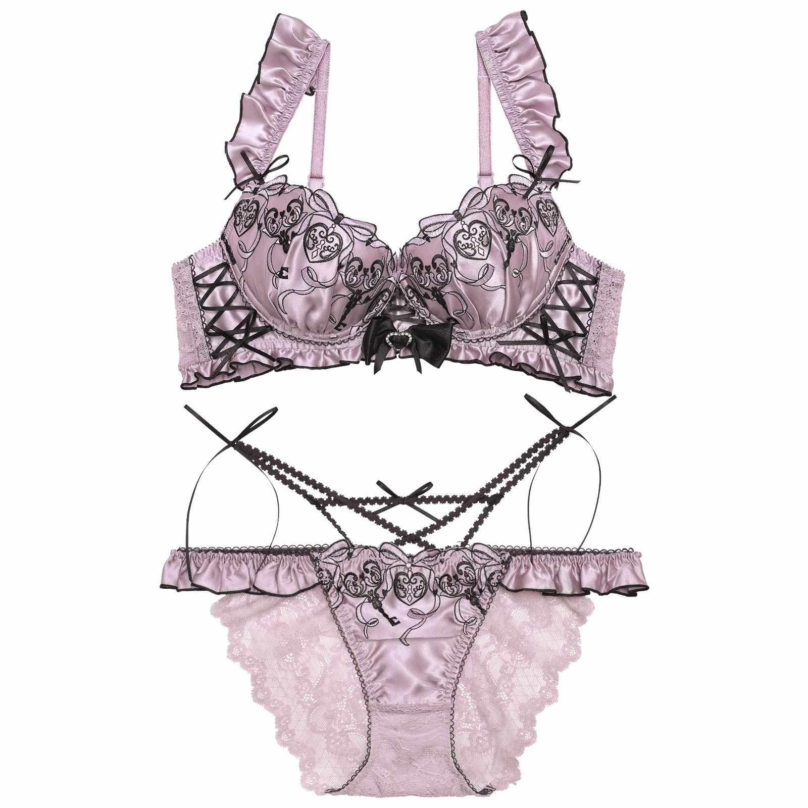 【明日花キララプロデュース/WhipBunny】ゴシックリボンハートロックブラ&ショーツ - 【公式】247Lingerie
