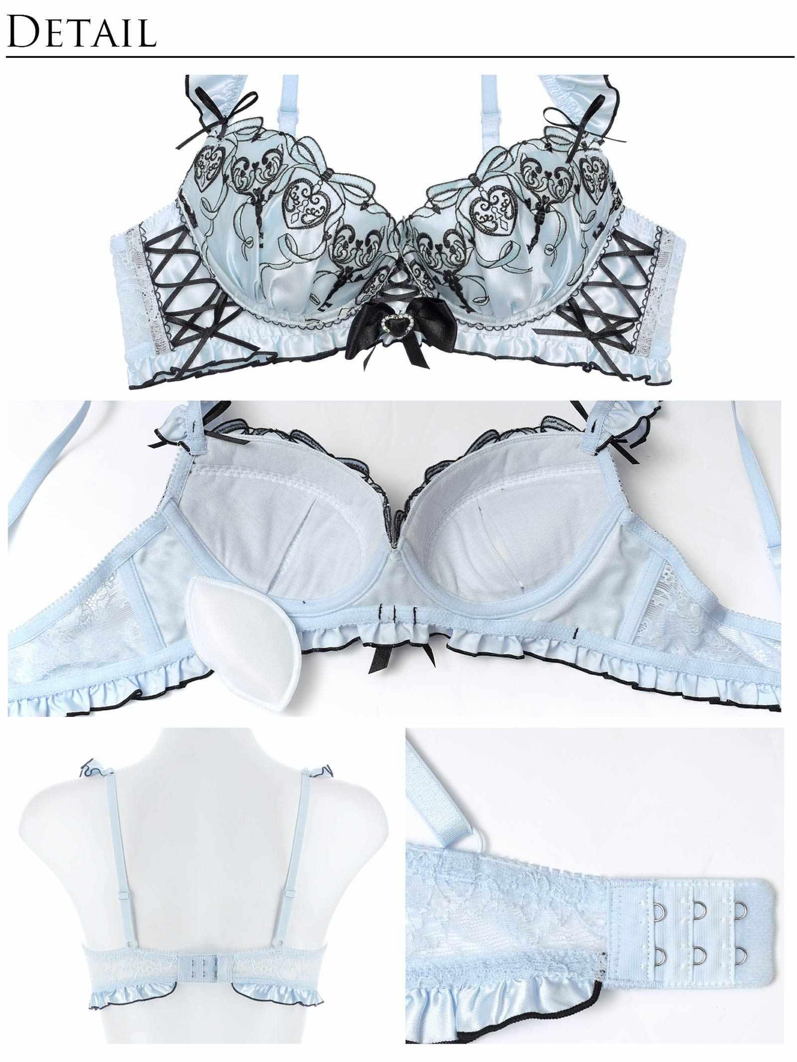 【明日花キララプロデュース/WhipBunny】ゴシックリボンハートロックブラ&ショーツ - 【公式】247Lingerie
