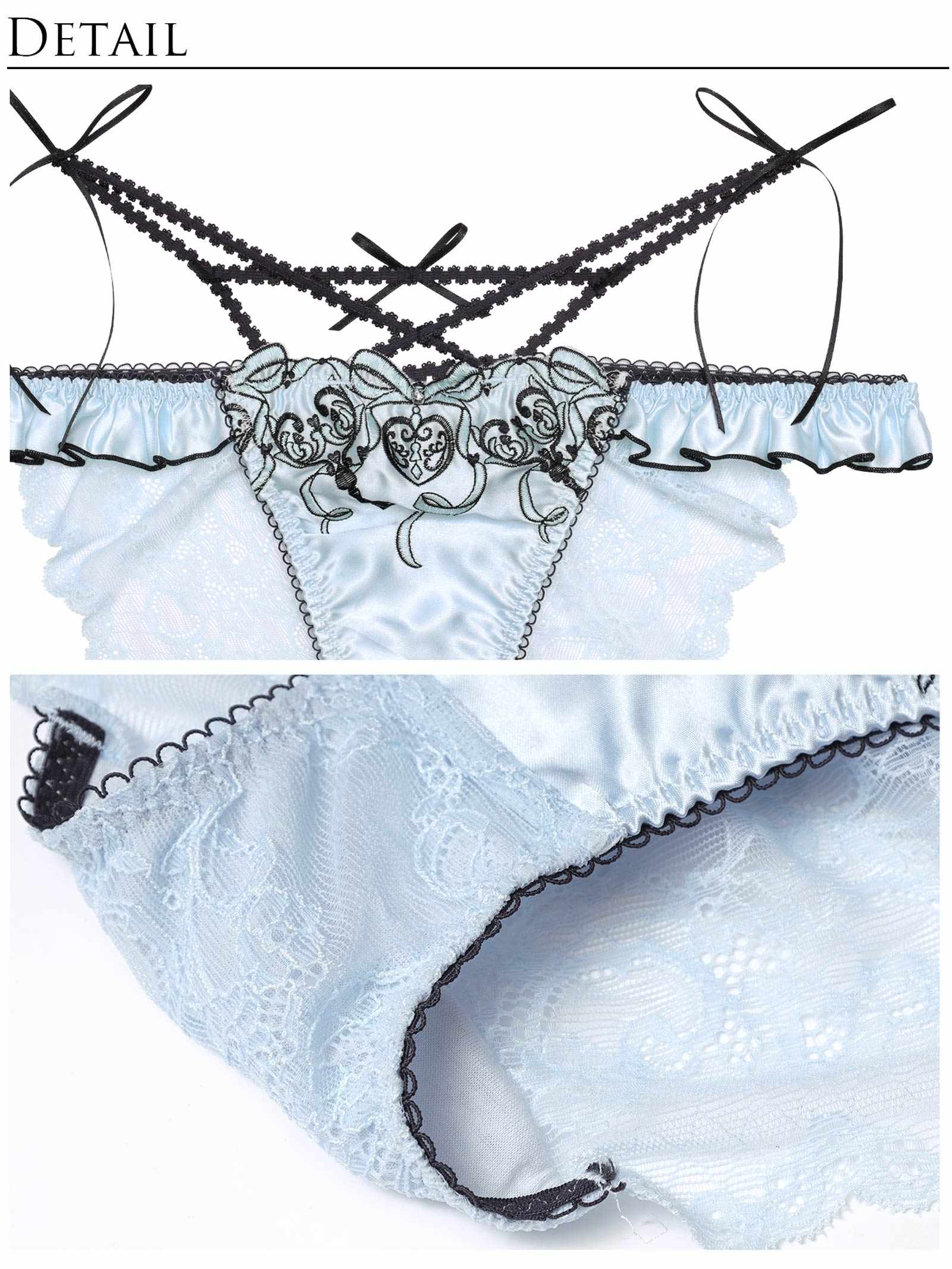 2/21新作!【明日花キララプロデュース/WhipBunny】ゴシックリボンハートロックブラ&ショーツ