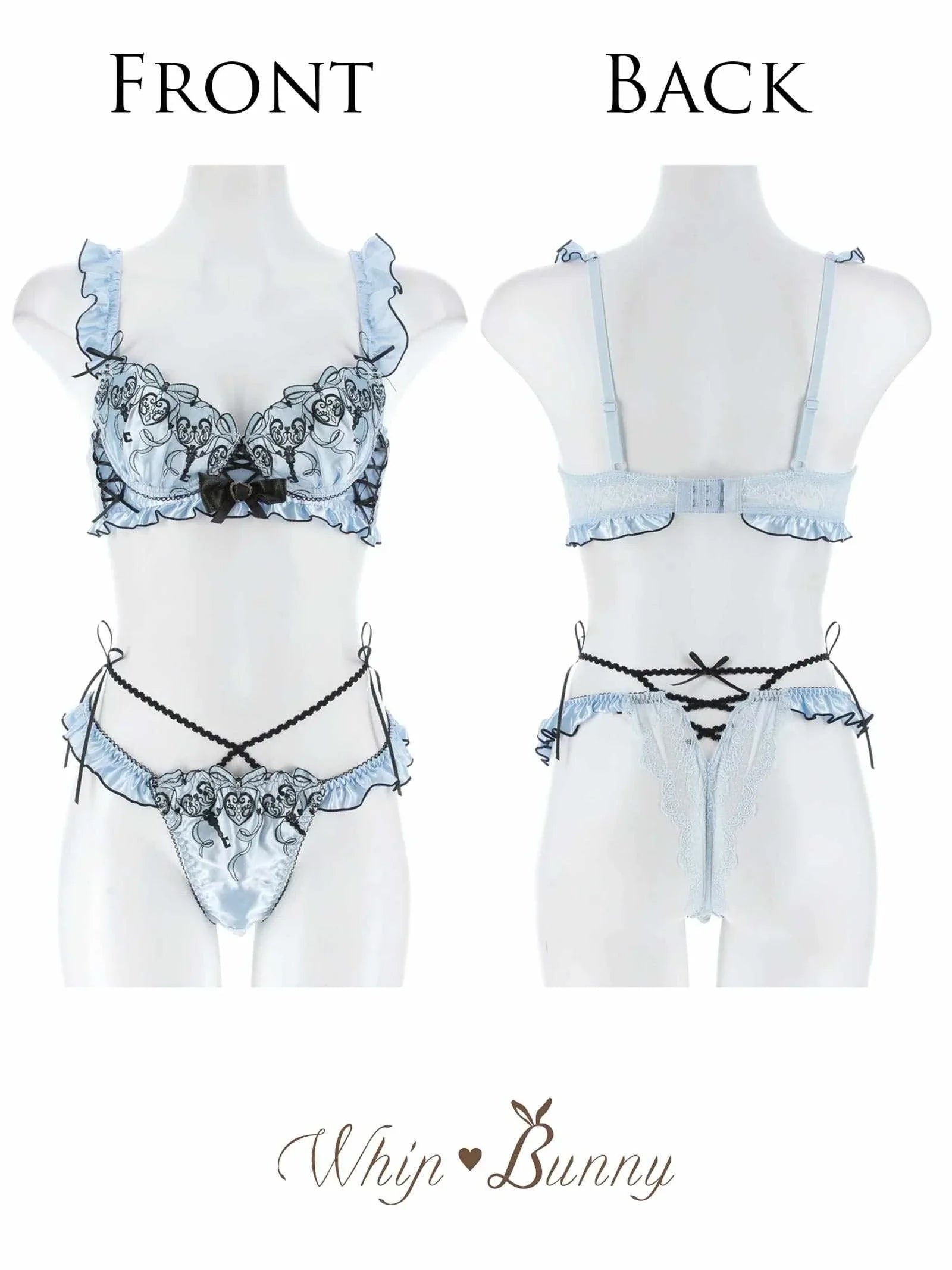 【明日花キララプロデュース/WhipBunny】ゴシックリボンハートロックブラ&Tバック - 【公式】247Lingerie