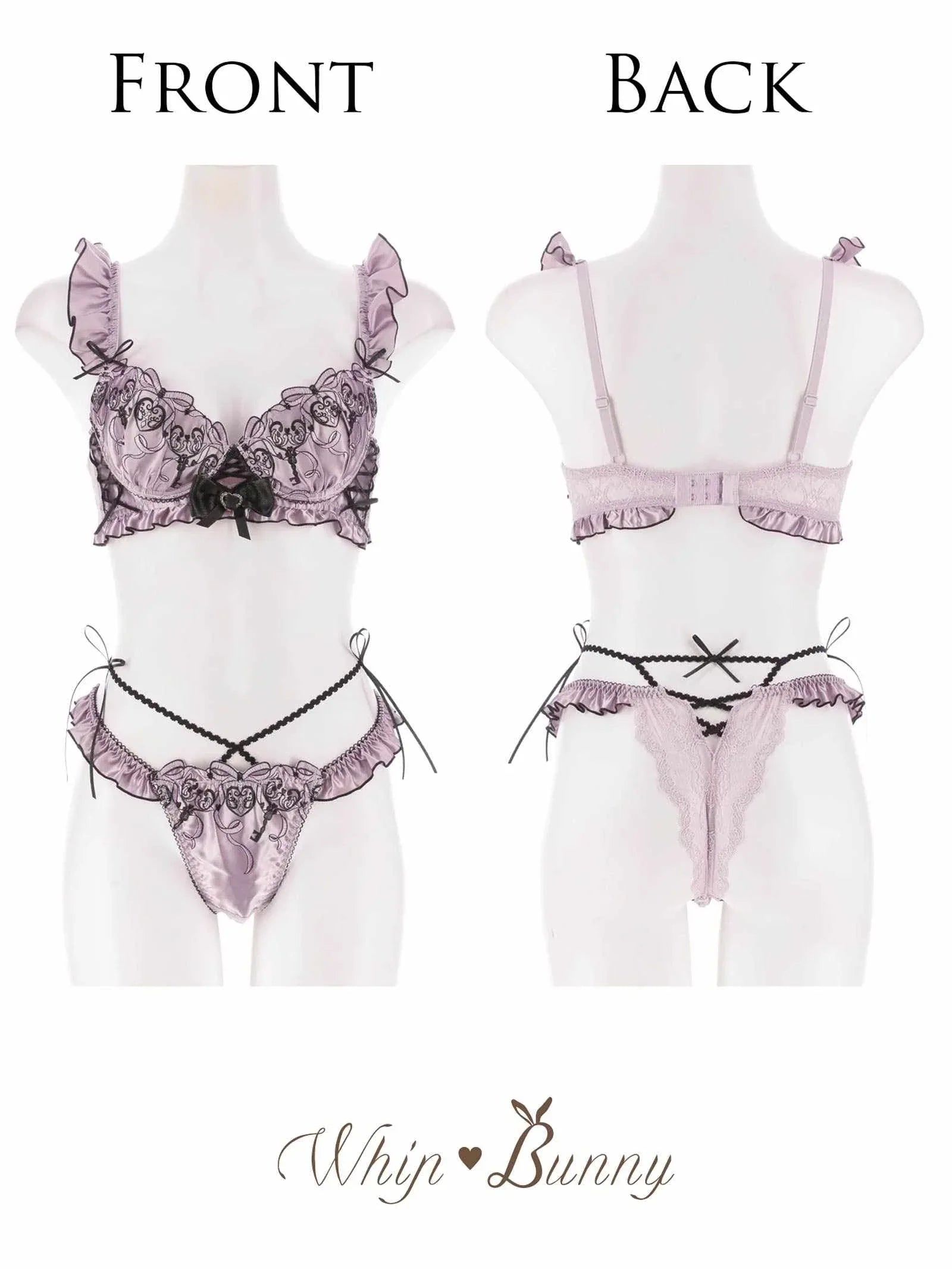 【明日花キララプロデュース/WhipBunny】ゴシックリボンハートロックブラ&Tバック - 【公式】247Lingerie