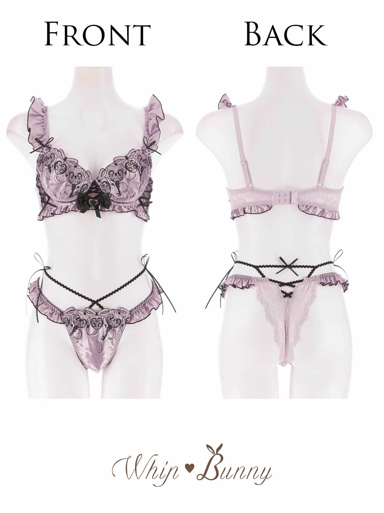 2/21新作!【明日花キララプロデュース/WhipBunny】ゴシックリボンハートロックブラ&Tバック