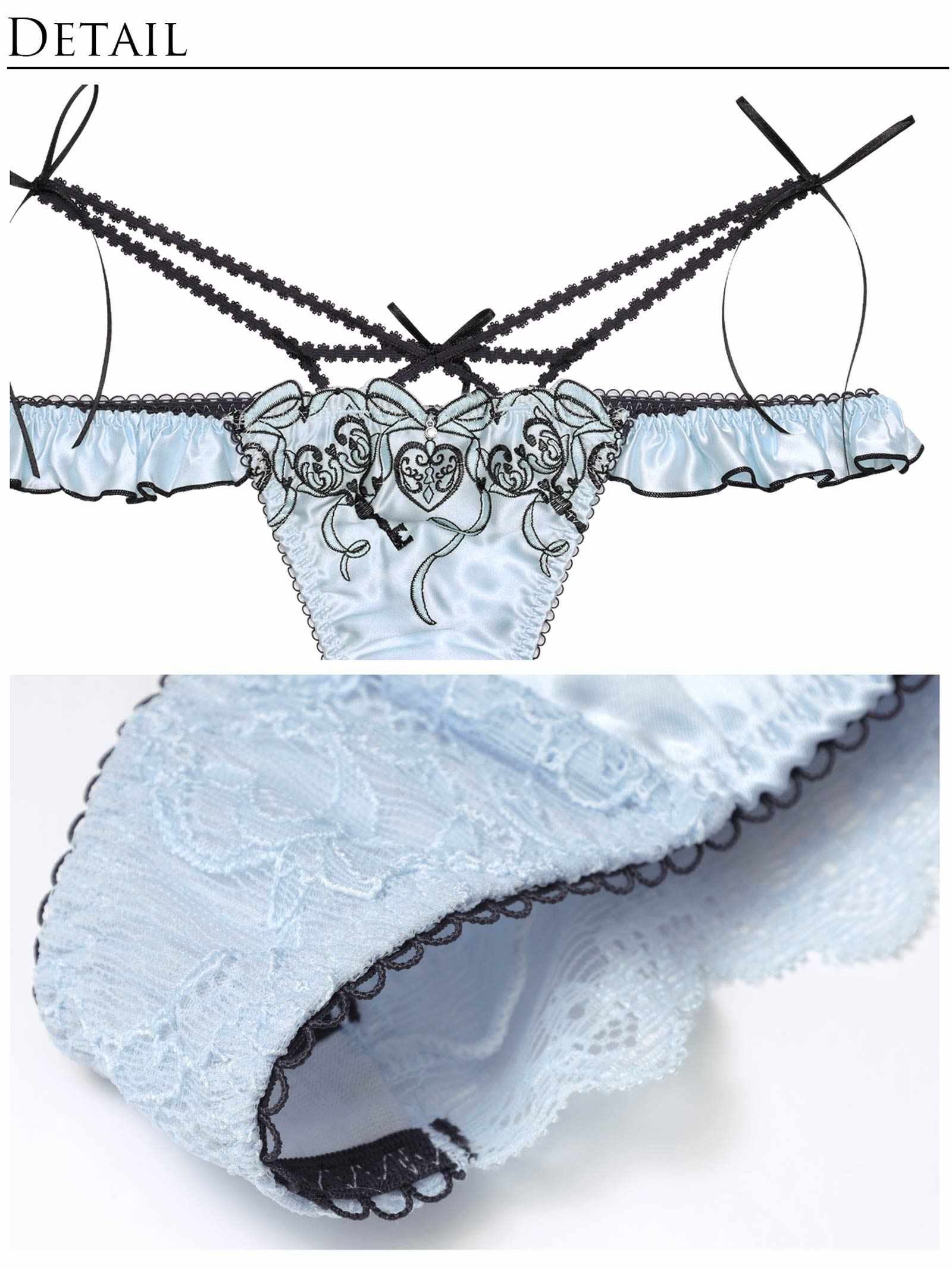 2/21新作!【明日花キララプロデュース/WhipBunny】ゴシックリボンハートロックブラ&Tバック