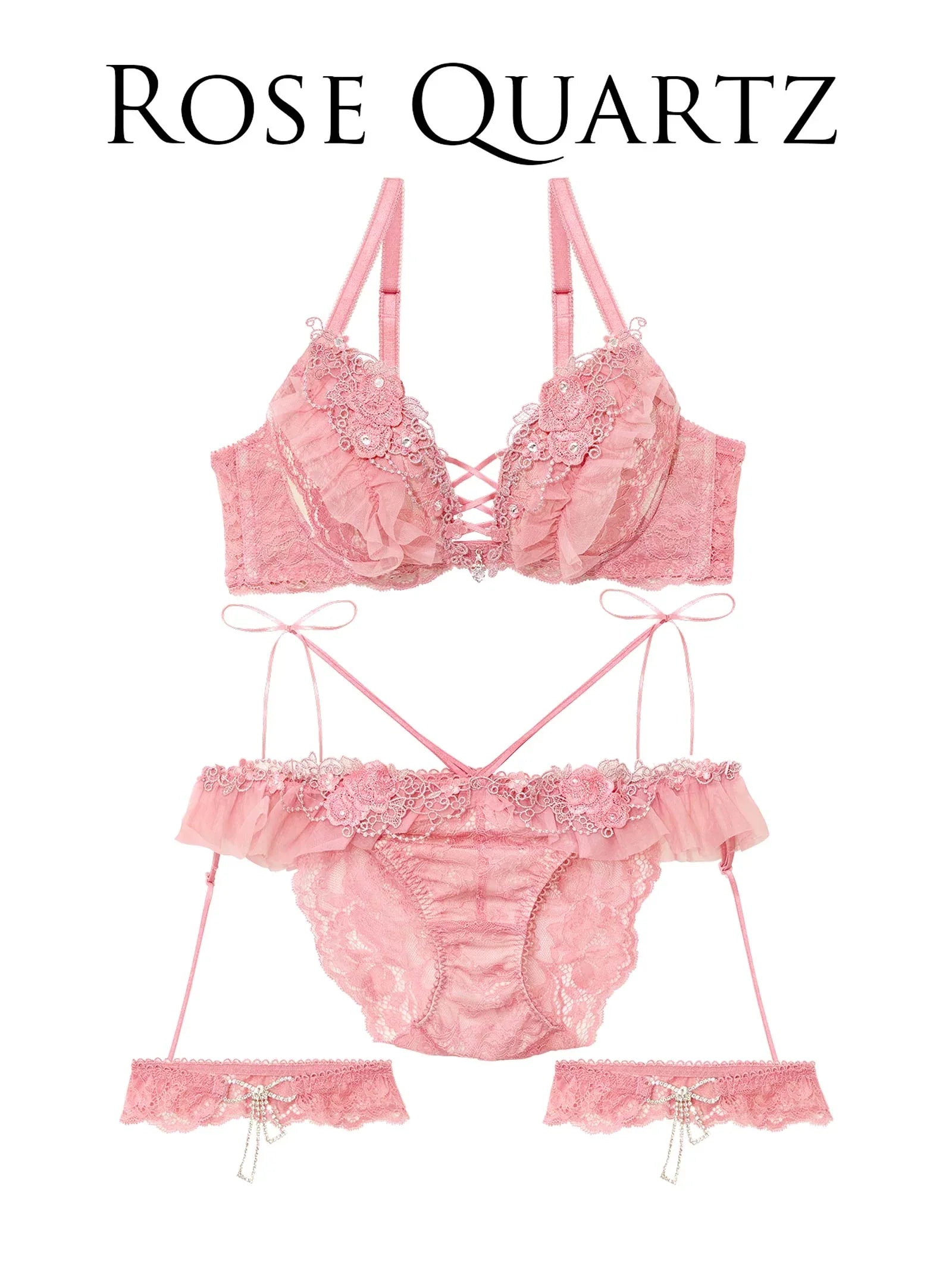 【明日花キララプロデュース/WhipBunny】Queen Rose Bijou Bra&Shorts/ クイーンローズビジューブラ&ショーツ - 【公式】247Lingerie