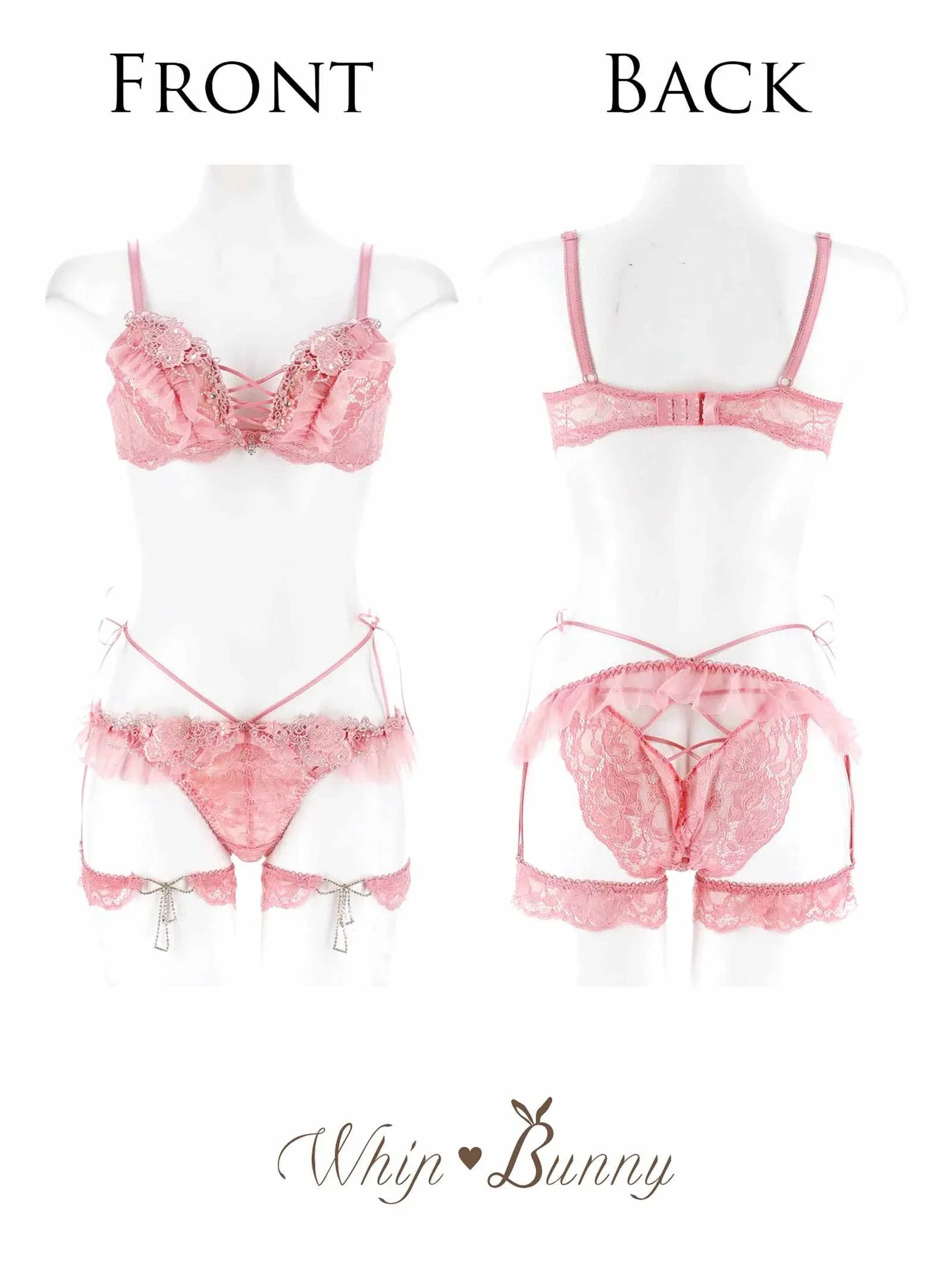 【明日花キララプロデュース/WhipBunny】Queen Rose Bijou Bra&Shorts/ クイーンローズビジューブラ&ショーツ - 【公式】247Lingerie