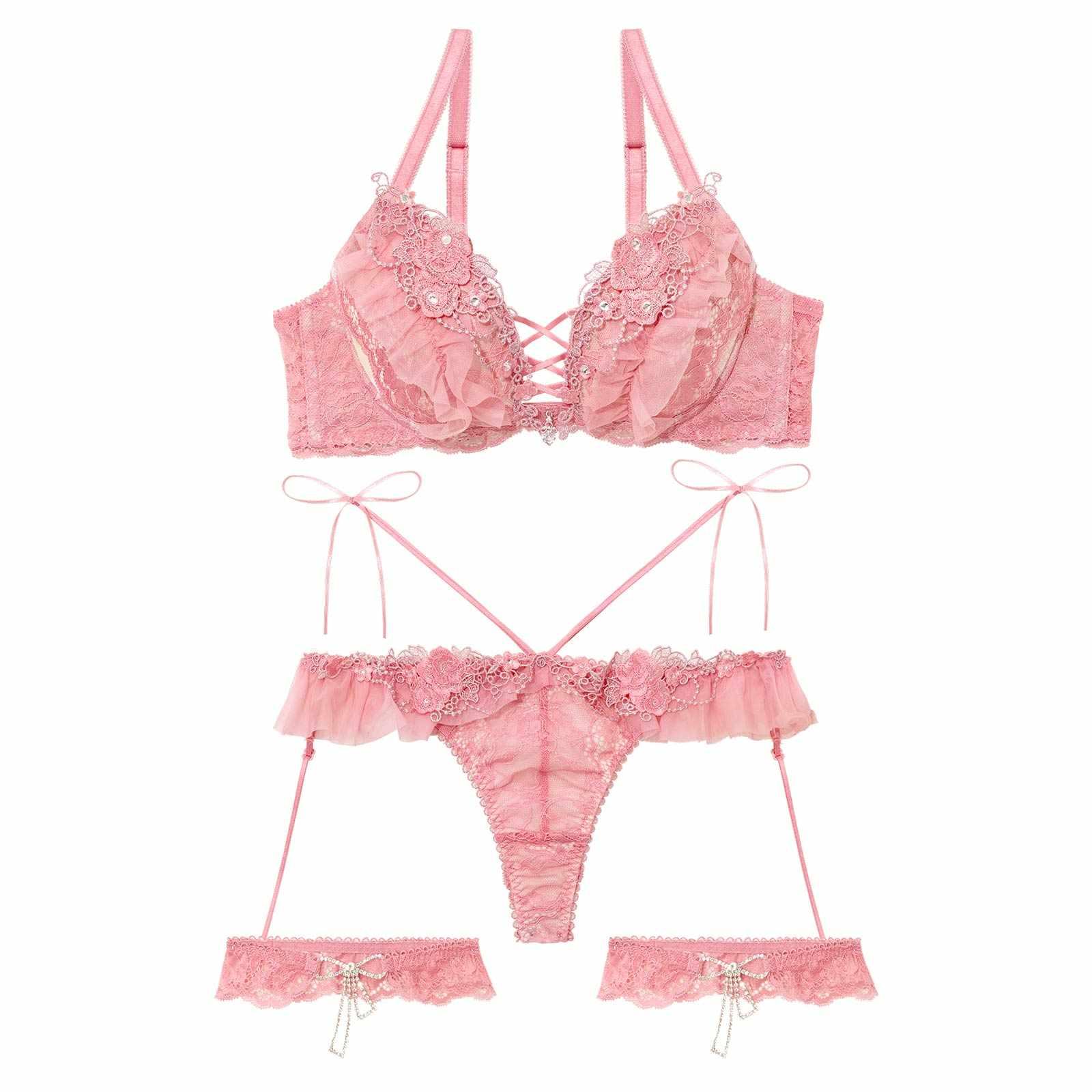 【明日花キララプロデュース/WhipBunny】Queen Rose Bijou Bra&T-back/ クイーンローズビジューブラ&Tバック - 【公式】247Lingerie