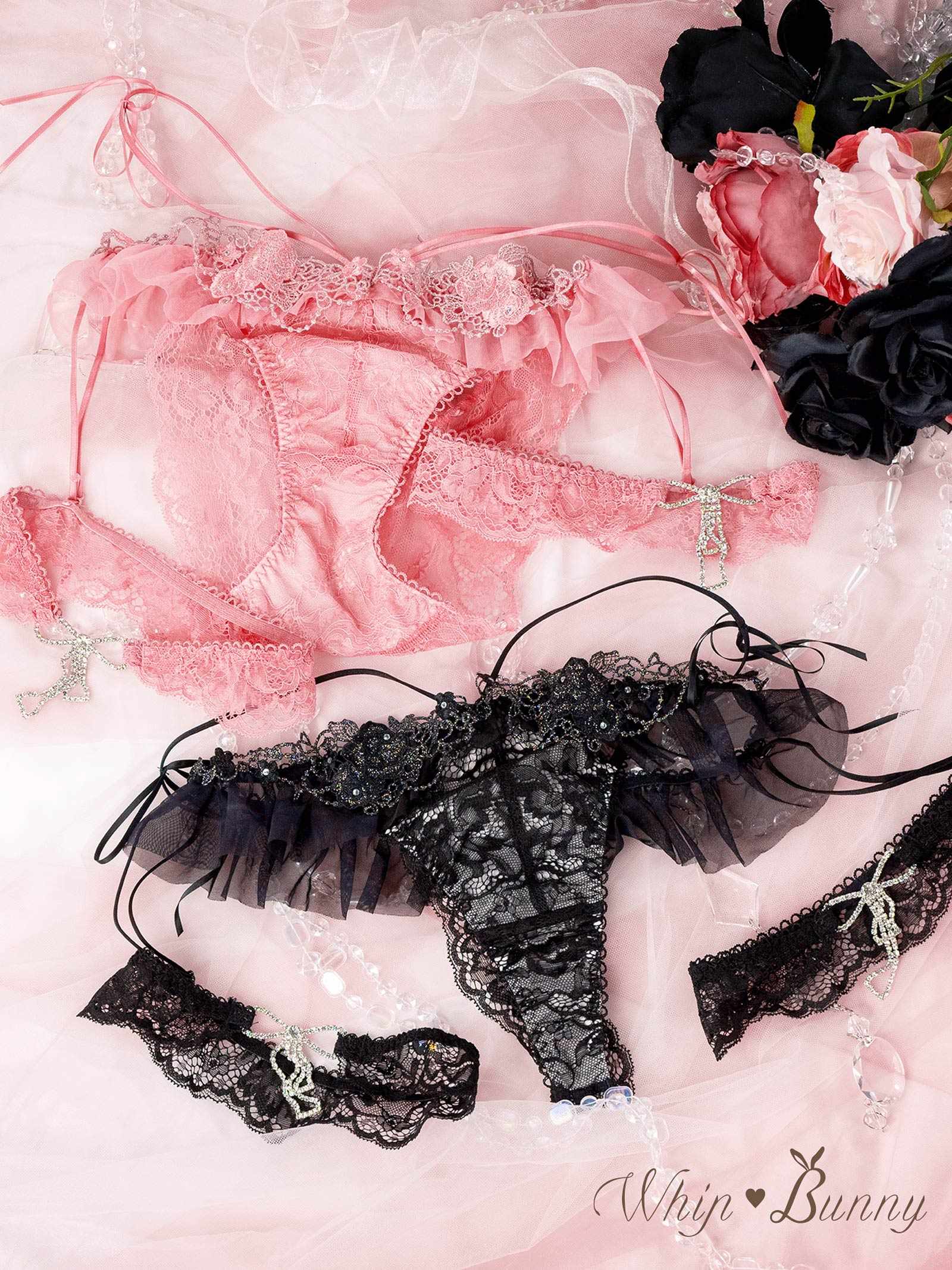 3/17新作!【明日花キララプロデュース/WhipBunny】Queen Rose Bijou Shorts/ クイーンローズビジューショーツ