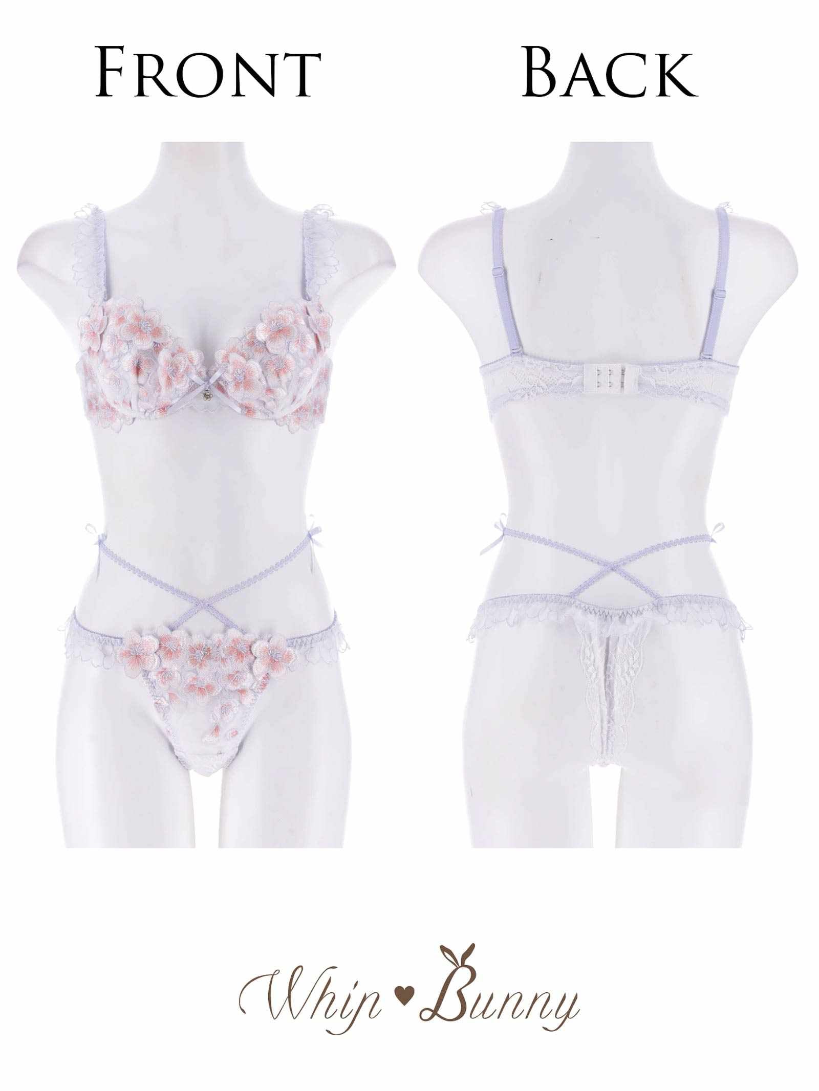 3/10新作!【明日花キララプロデュース/WhipBunny】Spring Blossom Bloom Bra&T-back/ スプリングブロッサムブルームブラ&Tバック
