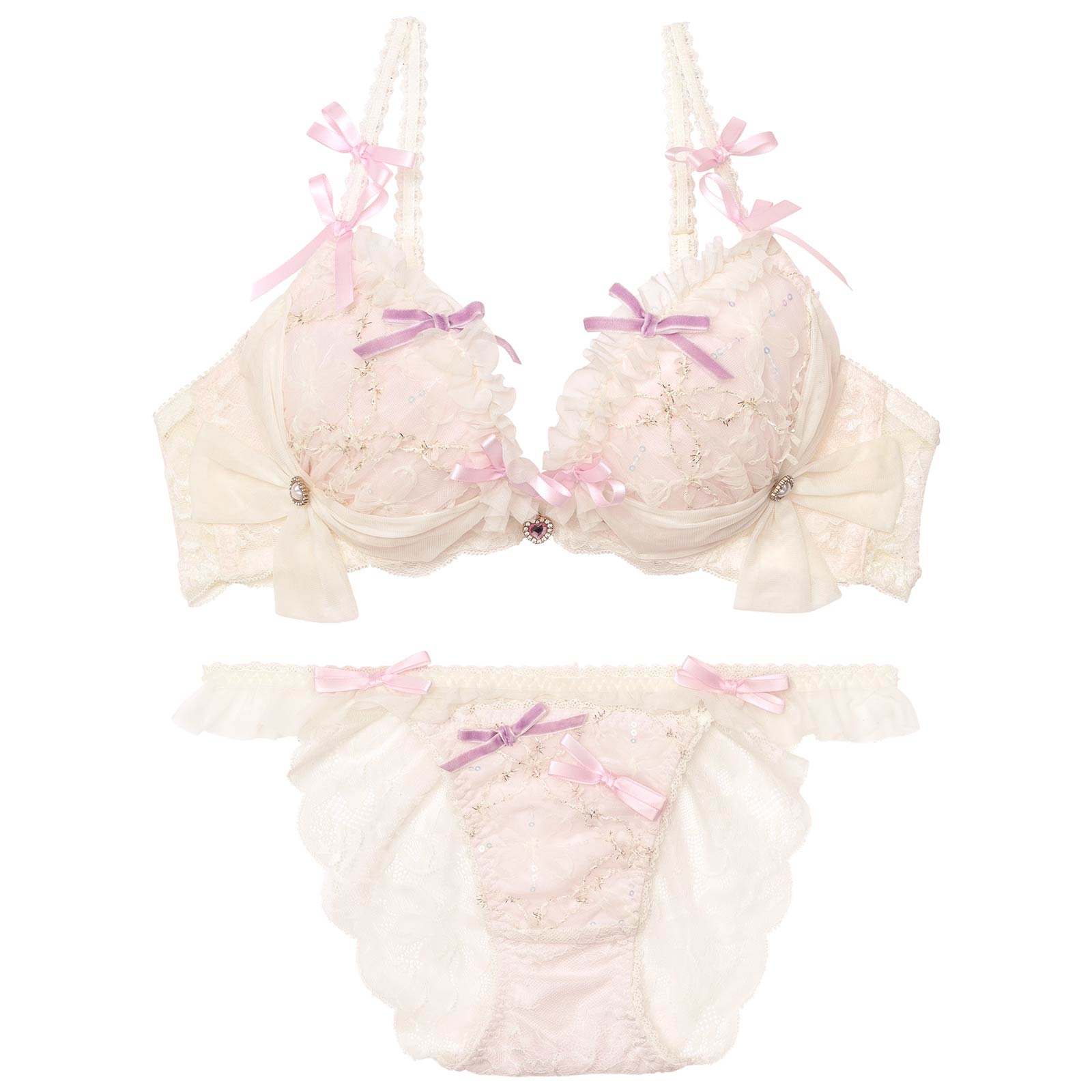 【明日花キララプロデュース/WhipBunny】Twinkle Sweet Candy Bra&Shorts / トゥインクルスイートキャンディブラ&ショーツ