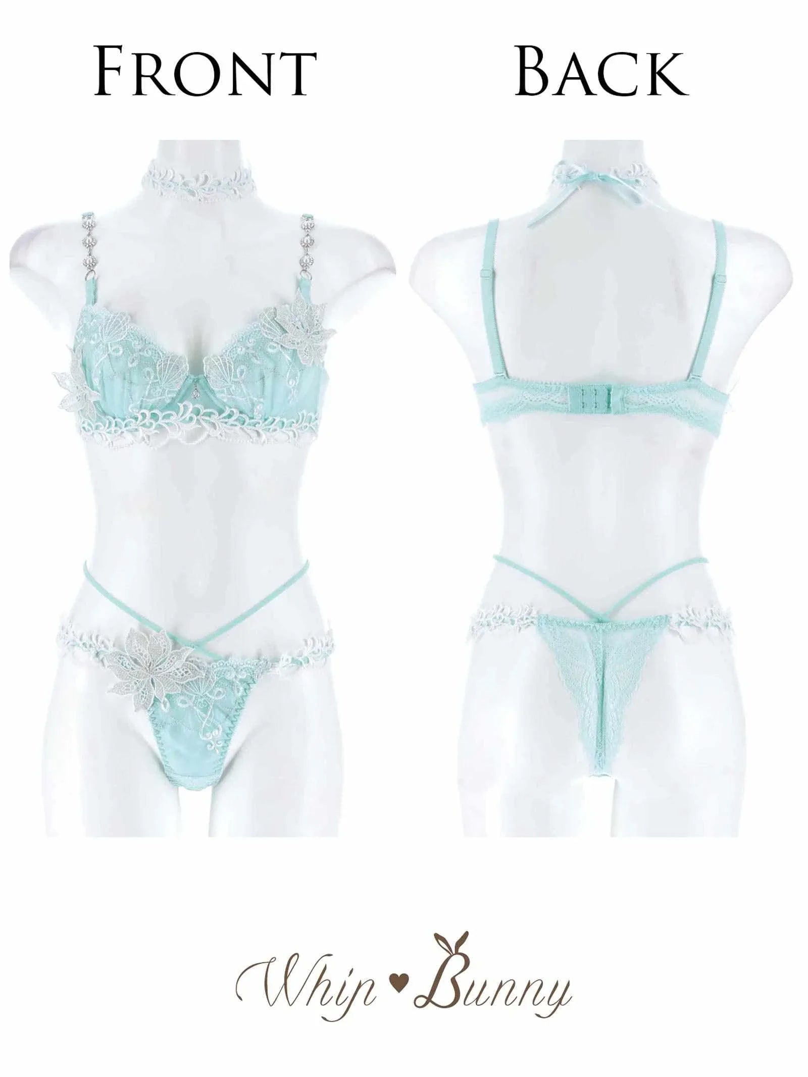 【明日花キララプロデュース/WhipBunny】Aurora Jewel Mermaid Bra&T-back&Choker / オーロラジュエルマーメイドブラ&Tバック&チョーカー - 【公式】247Lingerie
