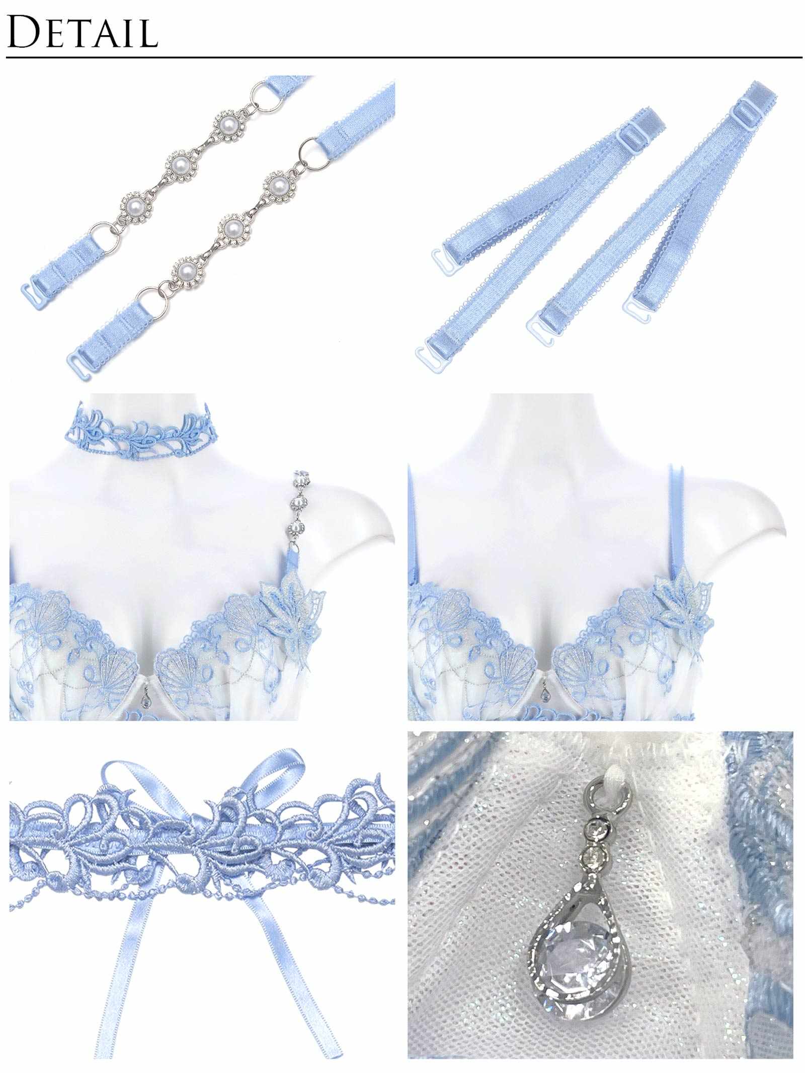 6/20新作!【明日花キララプロデュース/WhipBunny】Aurora Jewel Mermaid Bra&T-back&Choker /MERMAIDWHITE オーロラジュエルマーメイドブラ&Tバック&チョーカー/マーメイドホワイト