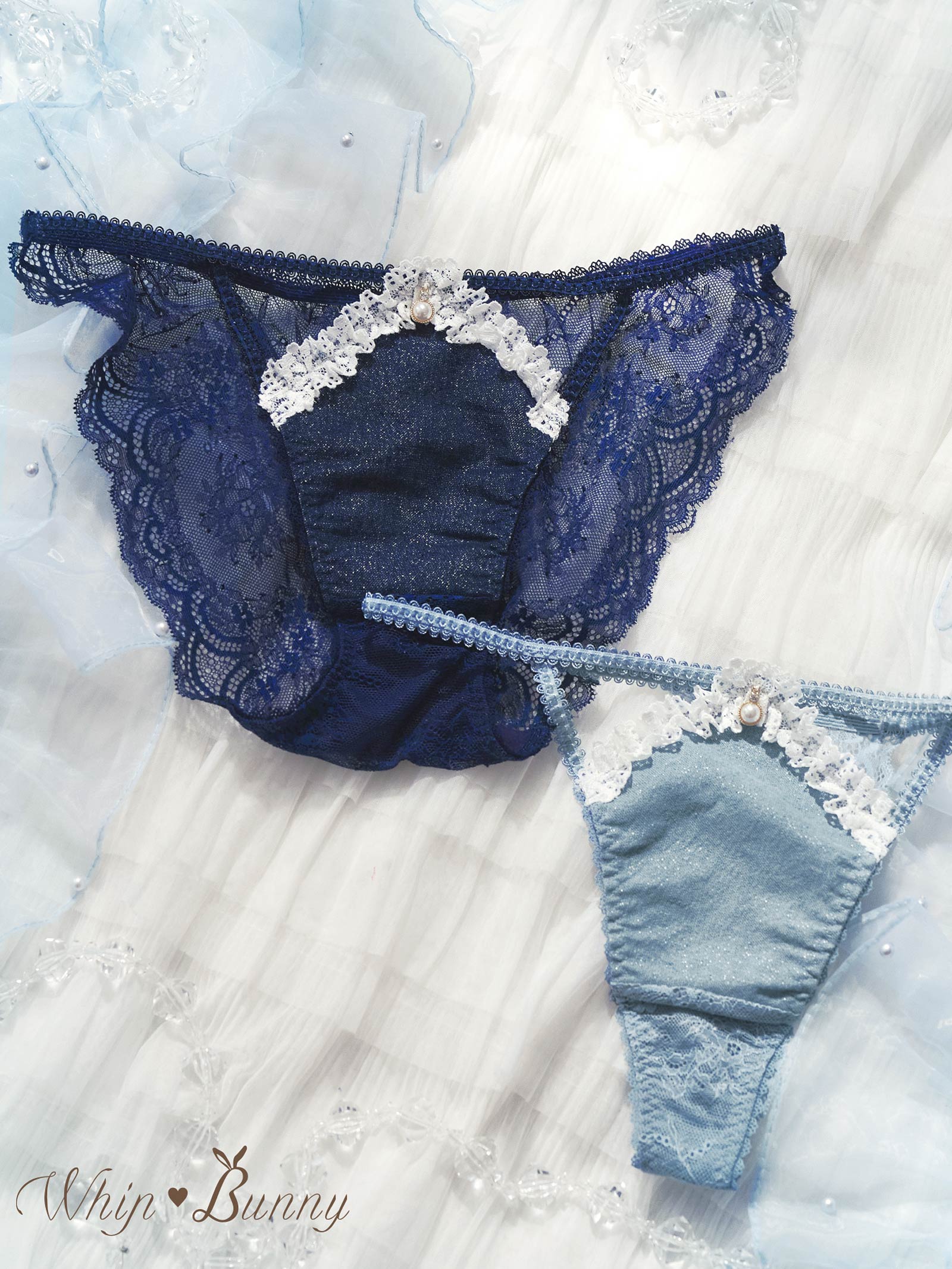 6/9新作!【明日花キララプロデュース/WhipBunny】Lacy Tiered Denim Shorts / レーシィティアードデニムデザイン違いショーツ