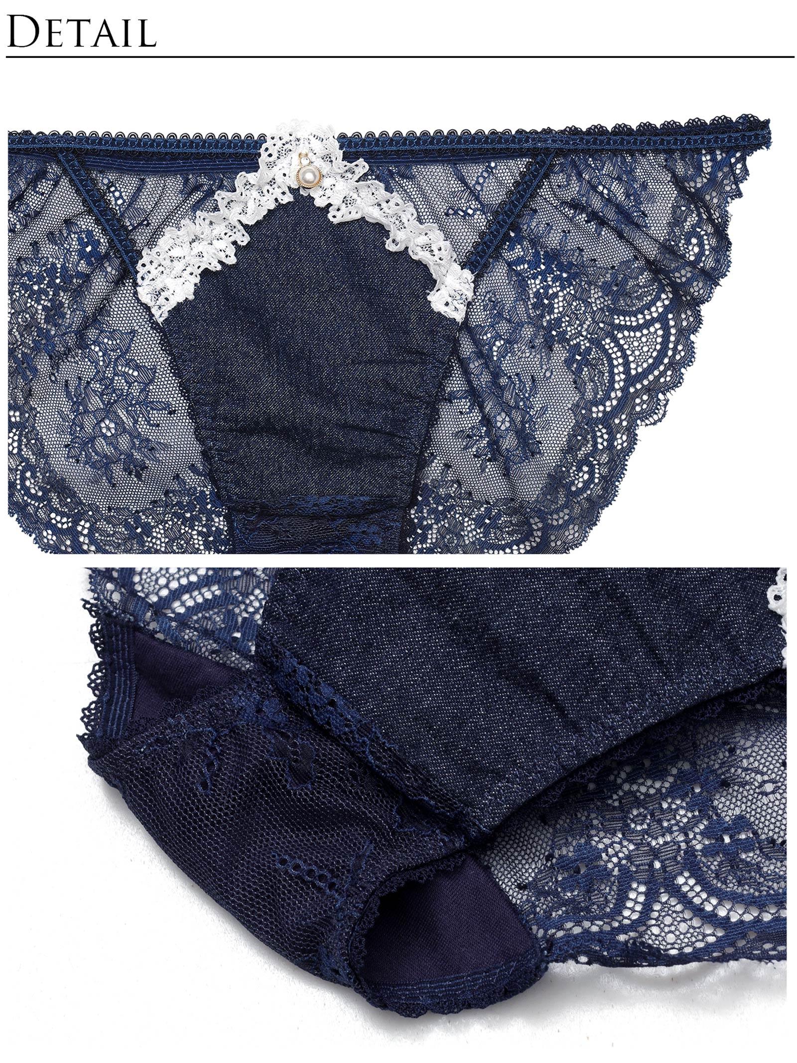 6/9新作!【明日花キララプロデュース/WhipBunny】Lacy Tiered Denim Shorts / レーシィティアードデニムデザイン違いショーツ