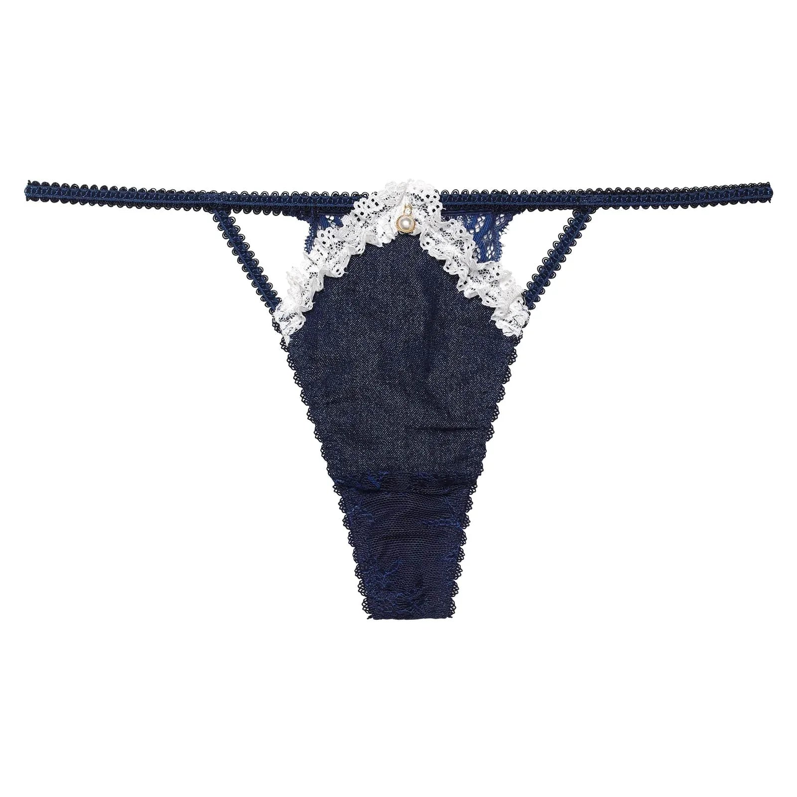 【明日花キララプロデュース/WhipBunny】Lacy Tiered Denim Shorts / レーシィティアードデニムデザイン違いショーツ