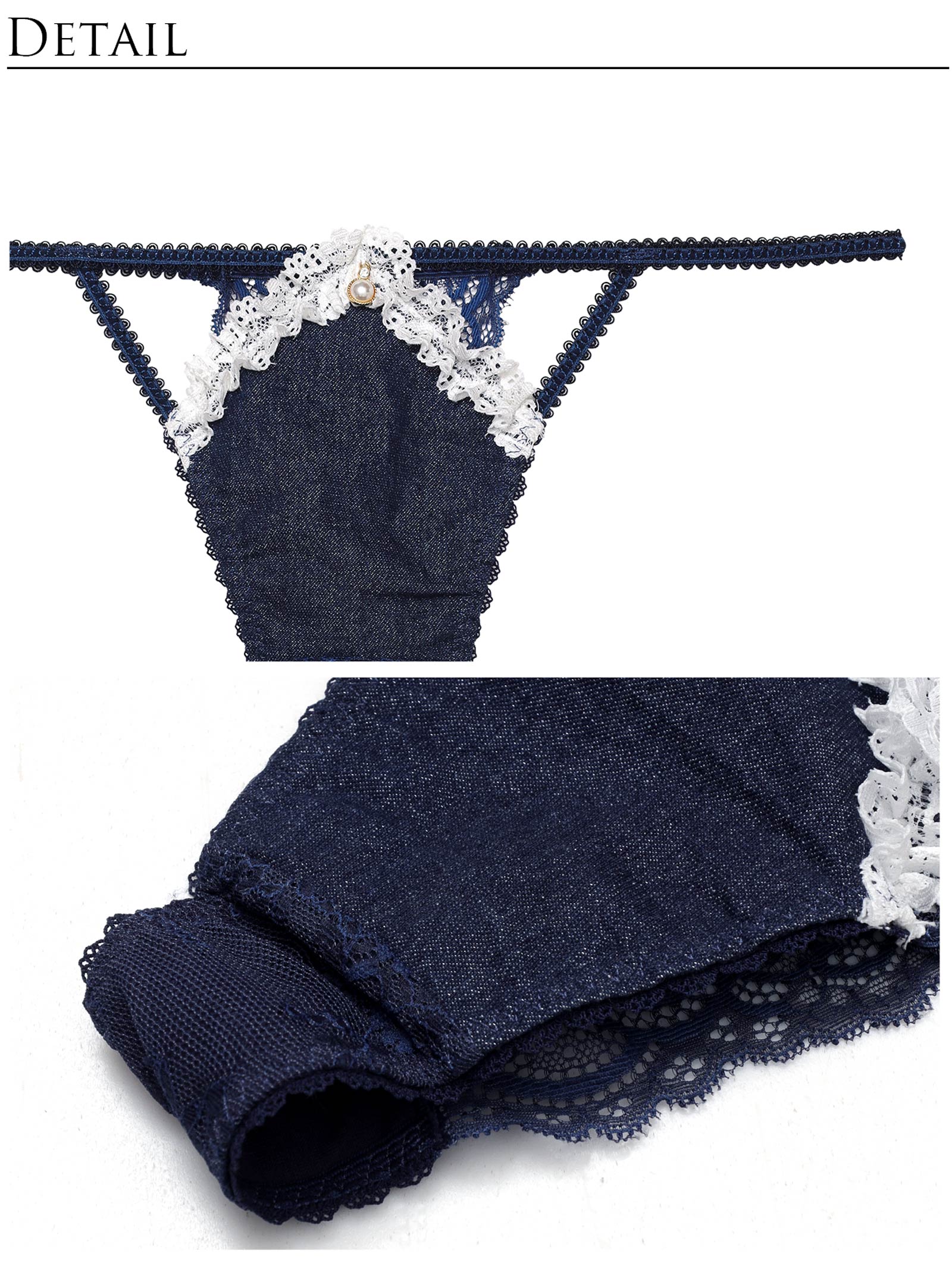 6/9新作!【明日花キララプロデュース/WhipBunny】Lacy Tiered Denim Shorts / レーシィティアードデニムデザイン違いショーツ