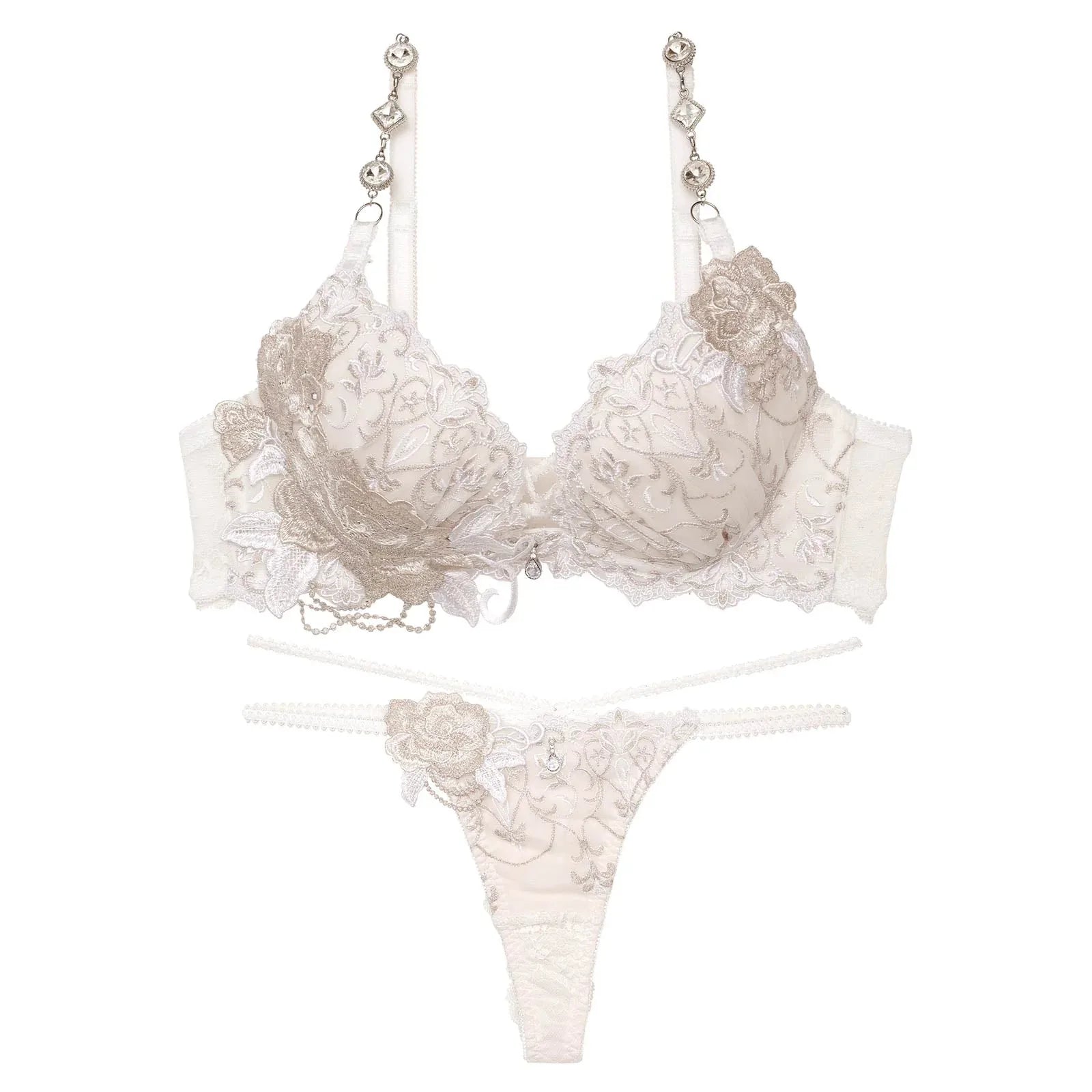 【明日花キララプロデュース/WhipBunny】Luxury Rose Lacy Bra&T-back / ラグジュアリーローズレーシーブラ&Tバック