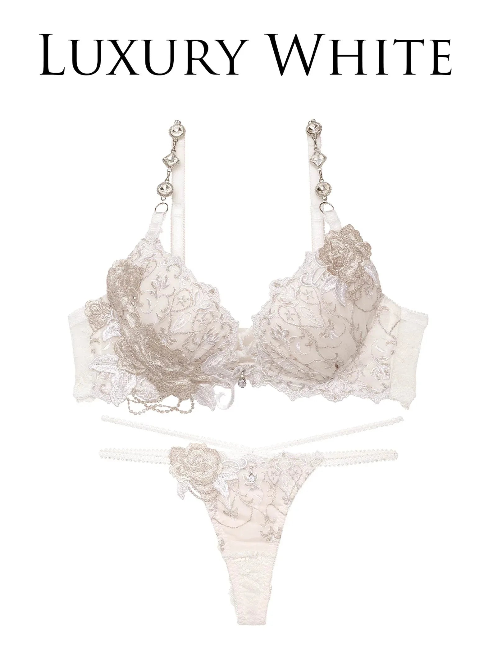 【明日花キララプロデュース/WhipBunny】Luxury Rose Lacy Bra&T-back / ラグジュアリーローズレーシーブラ&Tバック