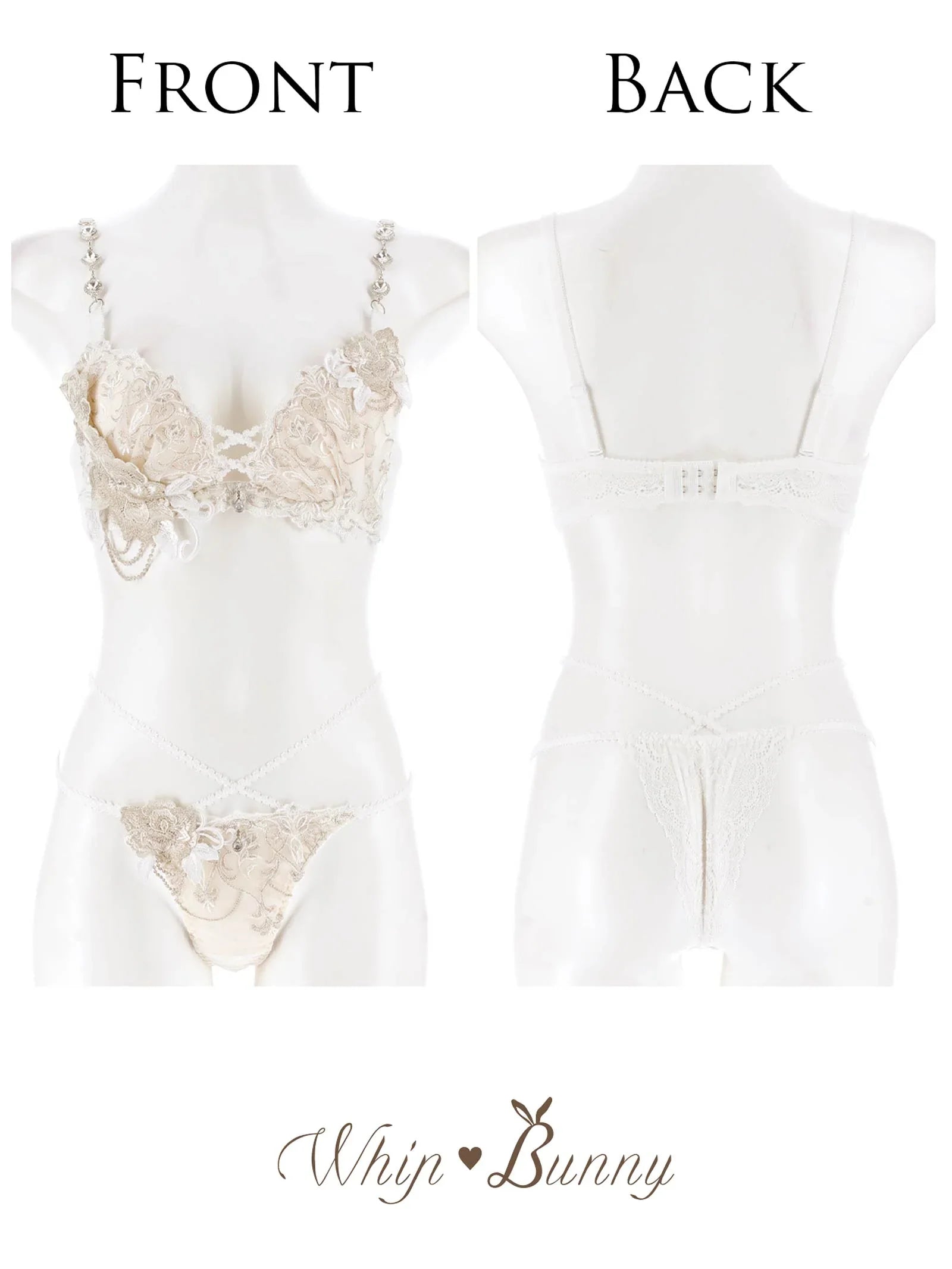 【明日花キララプロデュース/WhipBunny】Luxury Rose Lacy Bra&T-back / ラグジュアリーローズレーシーブラ&Tバック