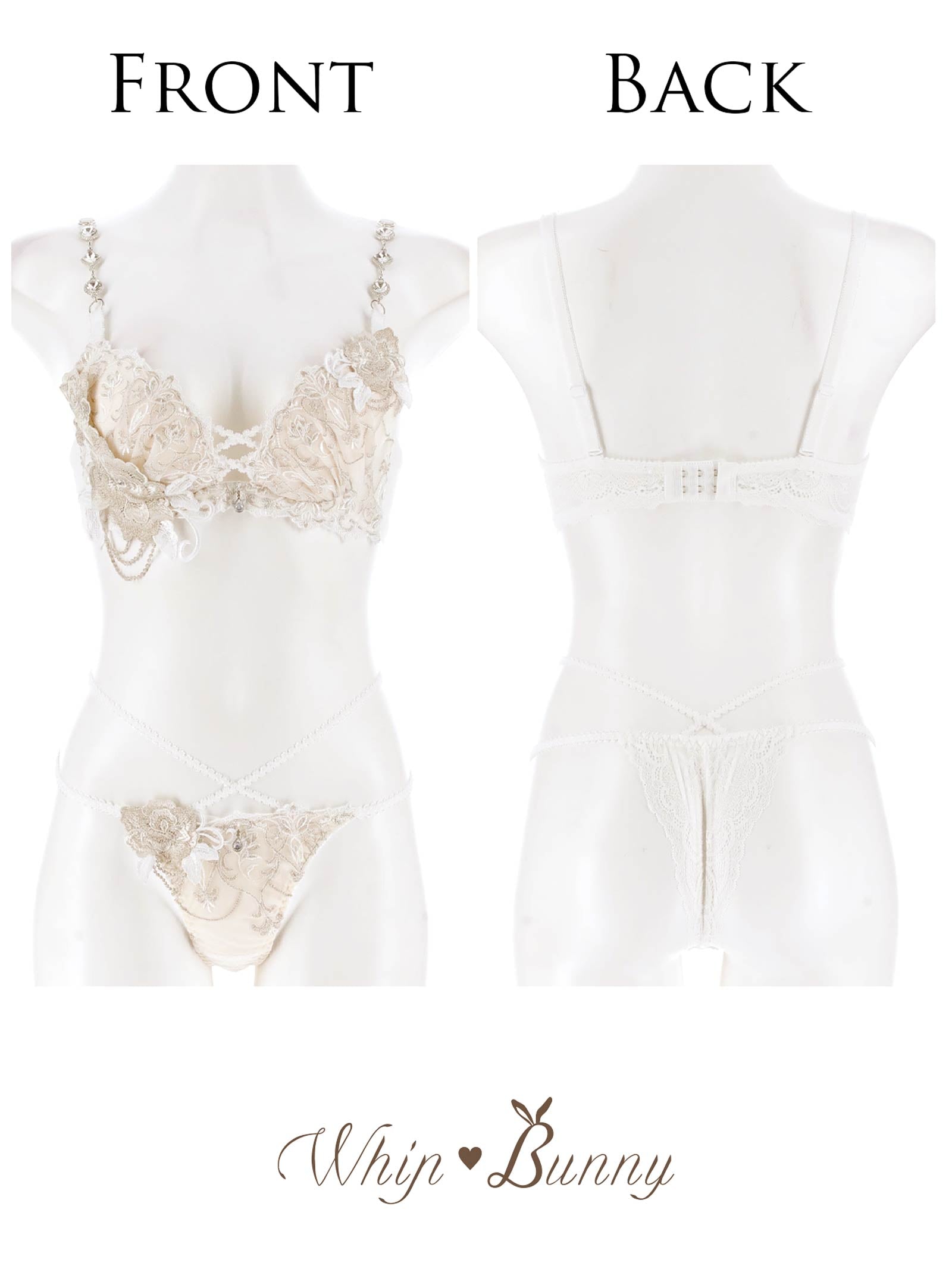 【明日花キララプロデュース/WhipBunny】Luxury Rose Lacy Bra&T-back / ラグジュアリーローズレーシーブラ&Tバック