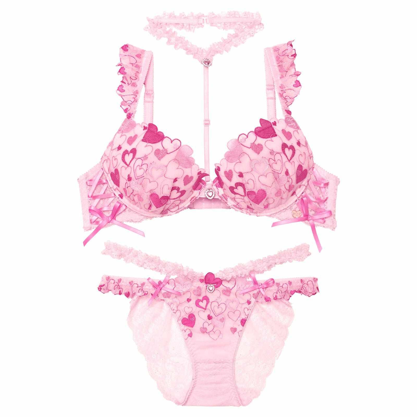 【明日花キララプロデュース/WhipBunny】Sweetie Heart Frill Bra&Shorts / スウィーティーハートフリルブラ&ショーツ