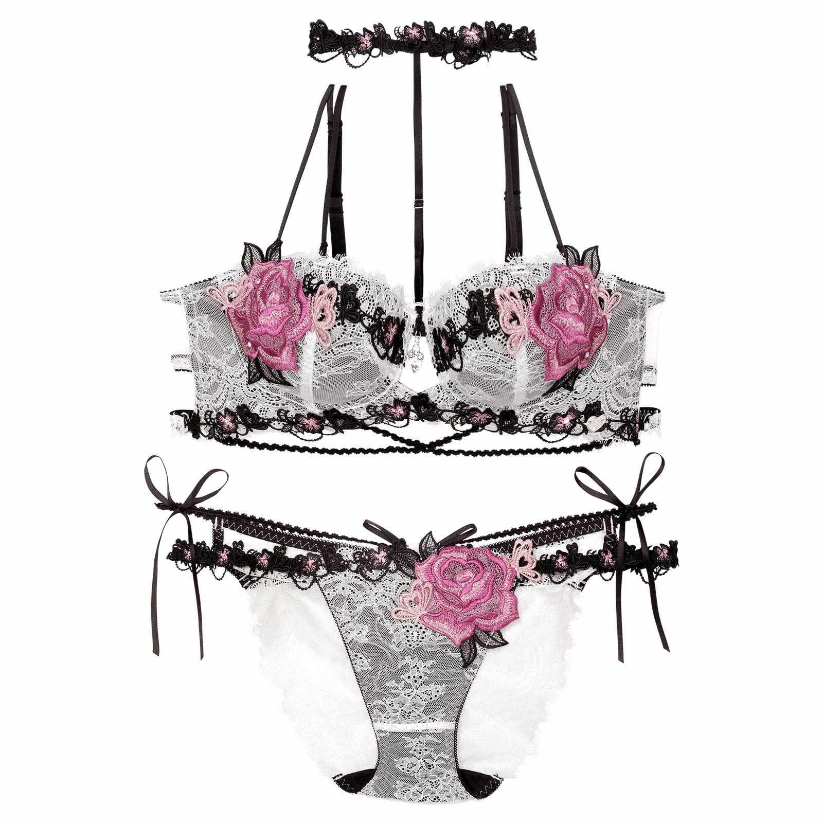 1/17再販!【明日花キララプロデュース/WhipBunny】Brilliance Rose Papillon Bra&Shorts / ブリリアンスローズパピヨンブラ&ショーツ - 【公式】247Lingerie